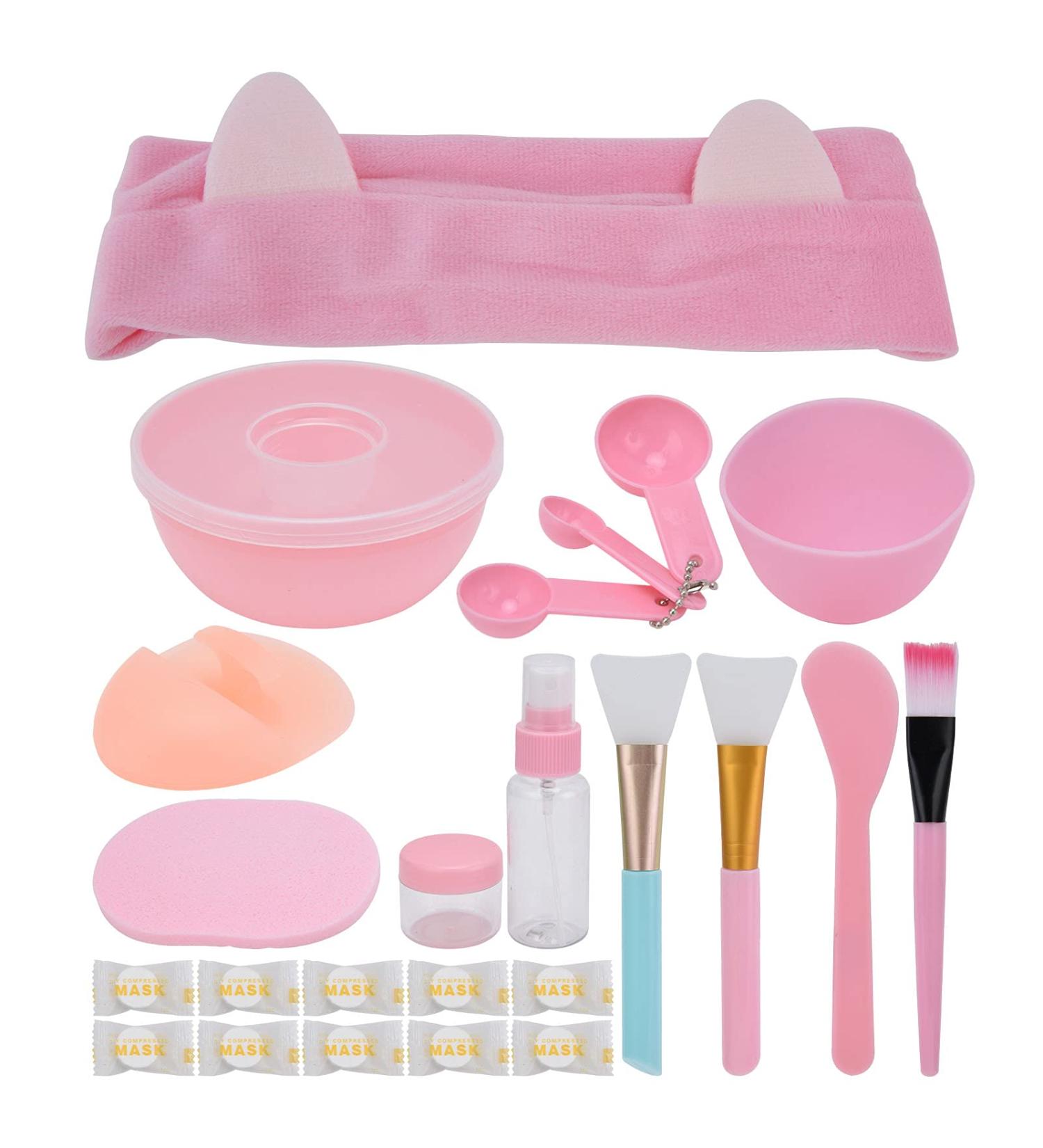 Household Face Mask Tool Set DIY Mask Mixing Bowl Bubble Spray Bottle Soft Facial Brush - Buy Online on SooperMarket.com
