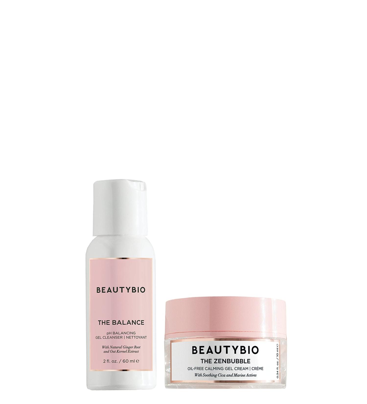 BeautyBio Cleanse & Zen Mini Set | pH Balancing Gel Cleanser & Calming Gel Cream | International Shipping - Buy Online on SooperMarket.com