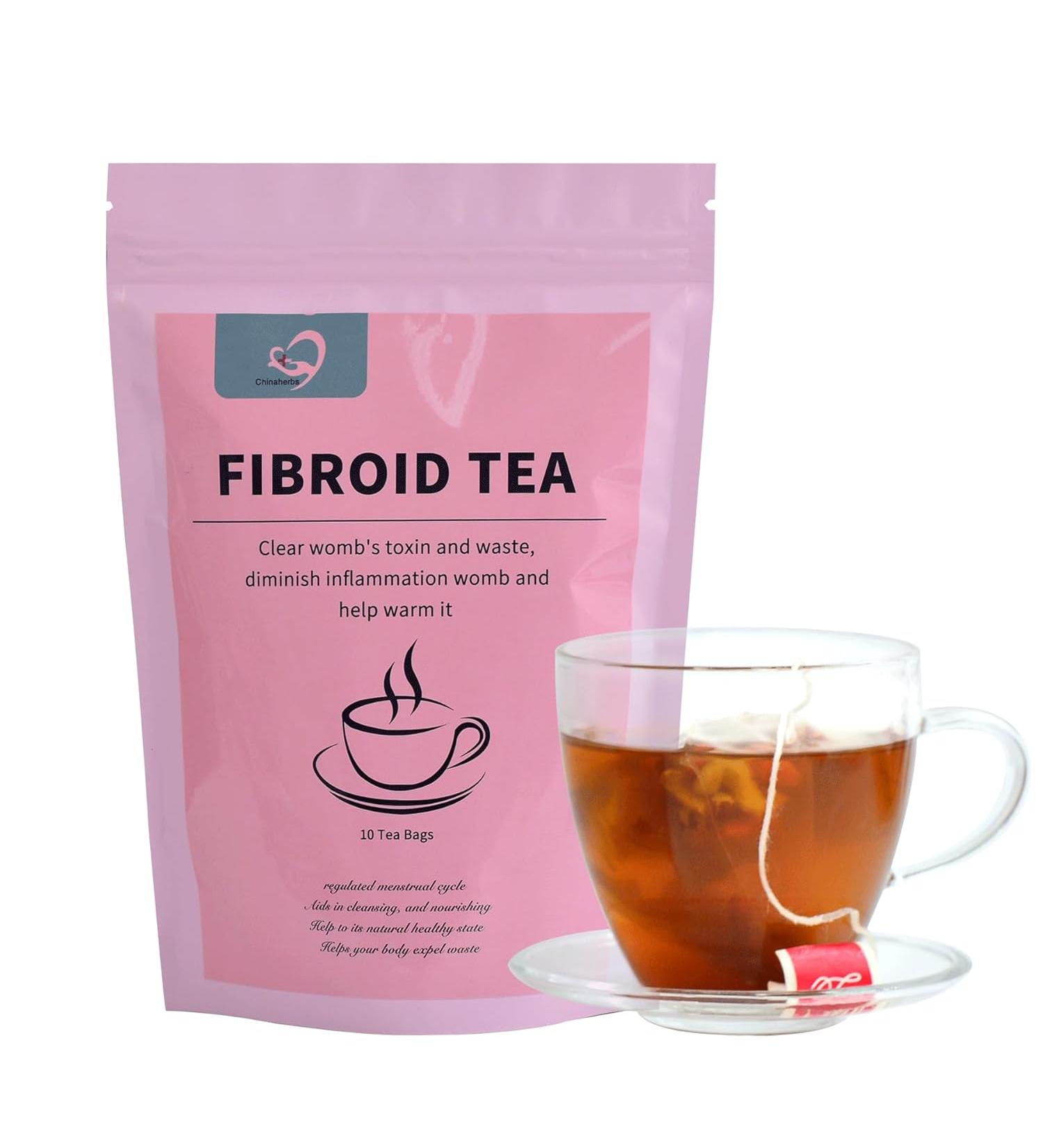 Hiherbs Fibroid Tea: Natural Solution to Shrink Ovarian Cysts - 10 Tea Bags - Buy Online on SooperMarket.com
