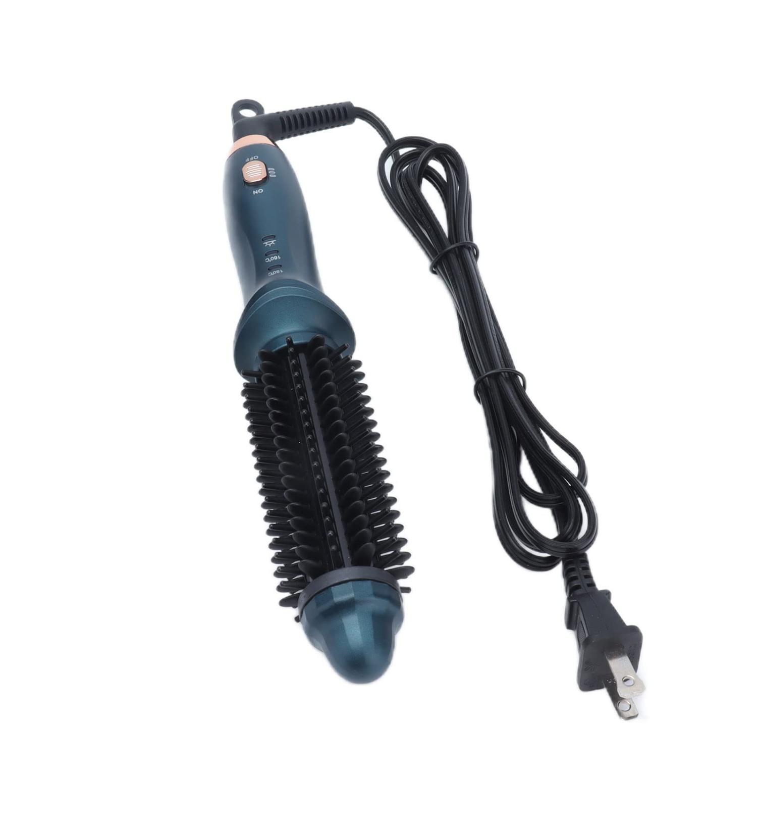 Buy 2-in-1 Curling Iron & Brush - Portable Electric Hair Styler for All Hairstyles - Constant Temperature - Green - Buy Online on SooperMarket.com