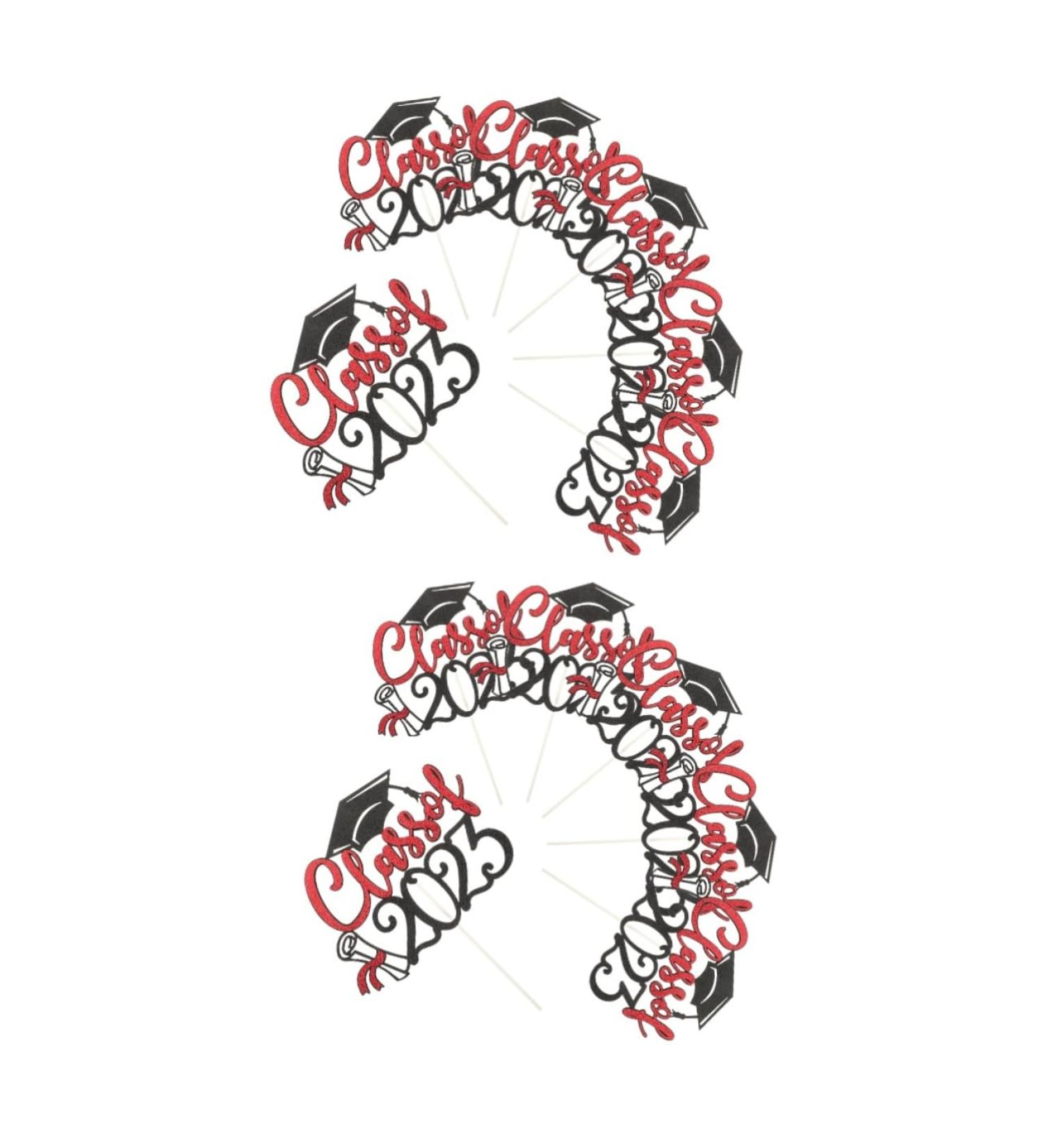 Warmhm 12 Pcs 2023 Graduation Arrangements Mw Graduation Party Cake Topper Graduation Dessert Toppers Graduation Picks Decor Ornament Grad Party Cupcake Topper Cake Supplies Paper Cup Red - Buy Online on SooperMarket.com