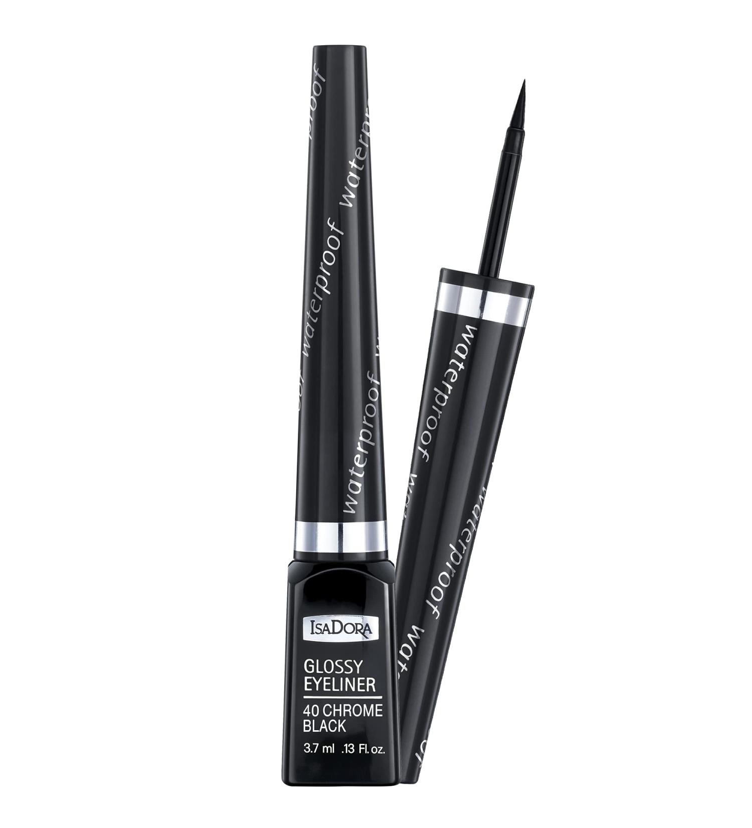 IsaDora Glossy Eyeliner Waterproof 40 Chrome Black for Sensitive Eyes - 3.7 ml / .13 Fl. oz - Buy Online on SooperMarket.com