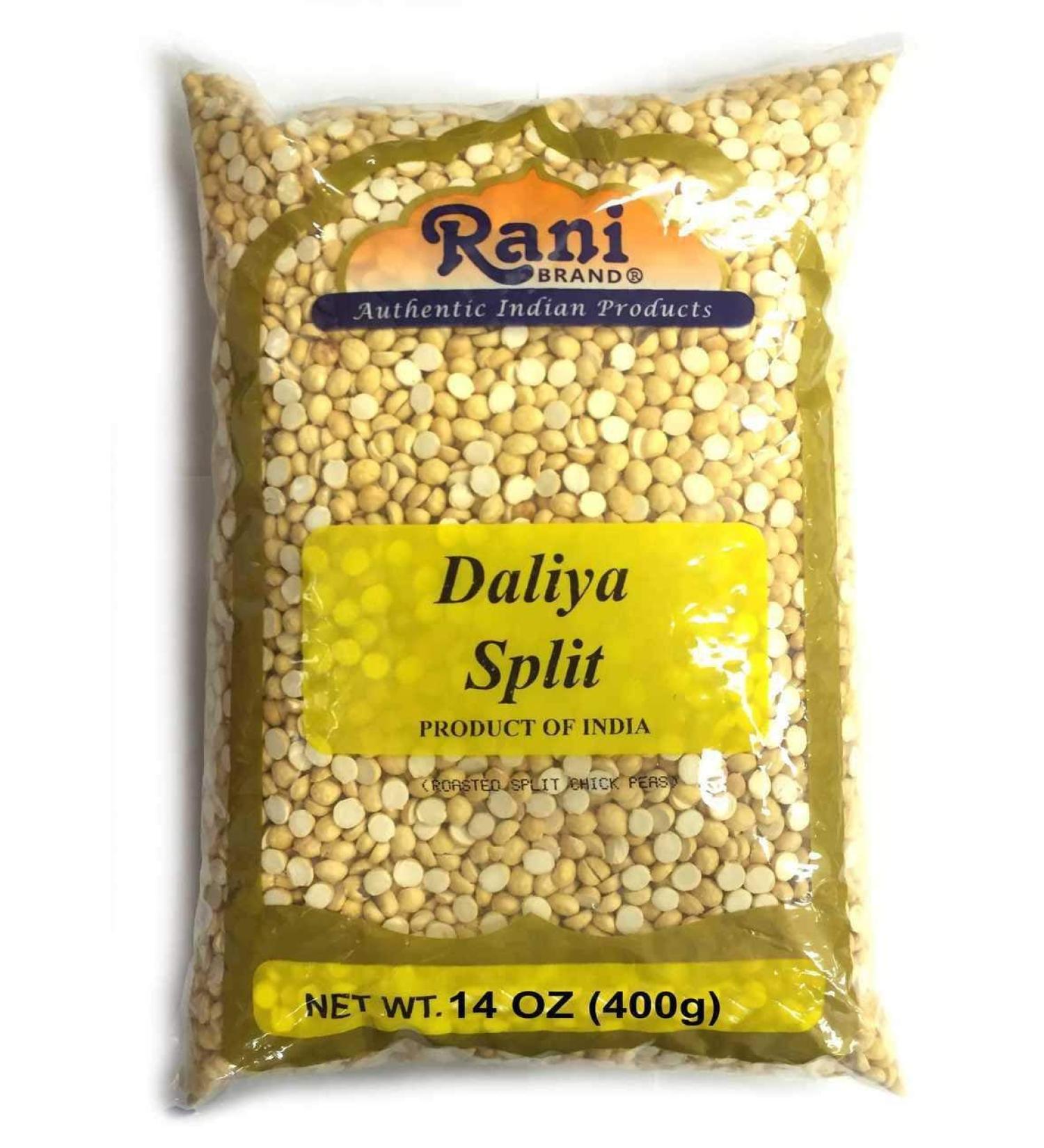 Rani Daliya Split (Roasted Split Chickpeas Dalia) 14oz (400g) All Natural | Vegan | Indian Origin Net Wt. 14oz (400g)