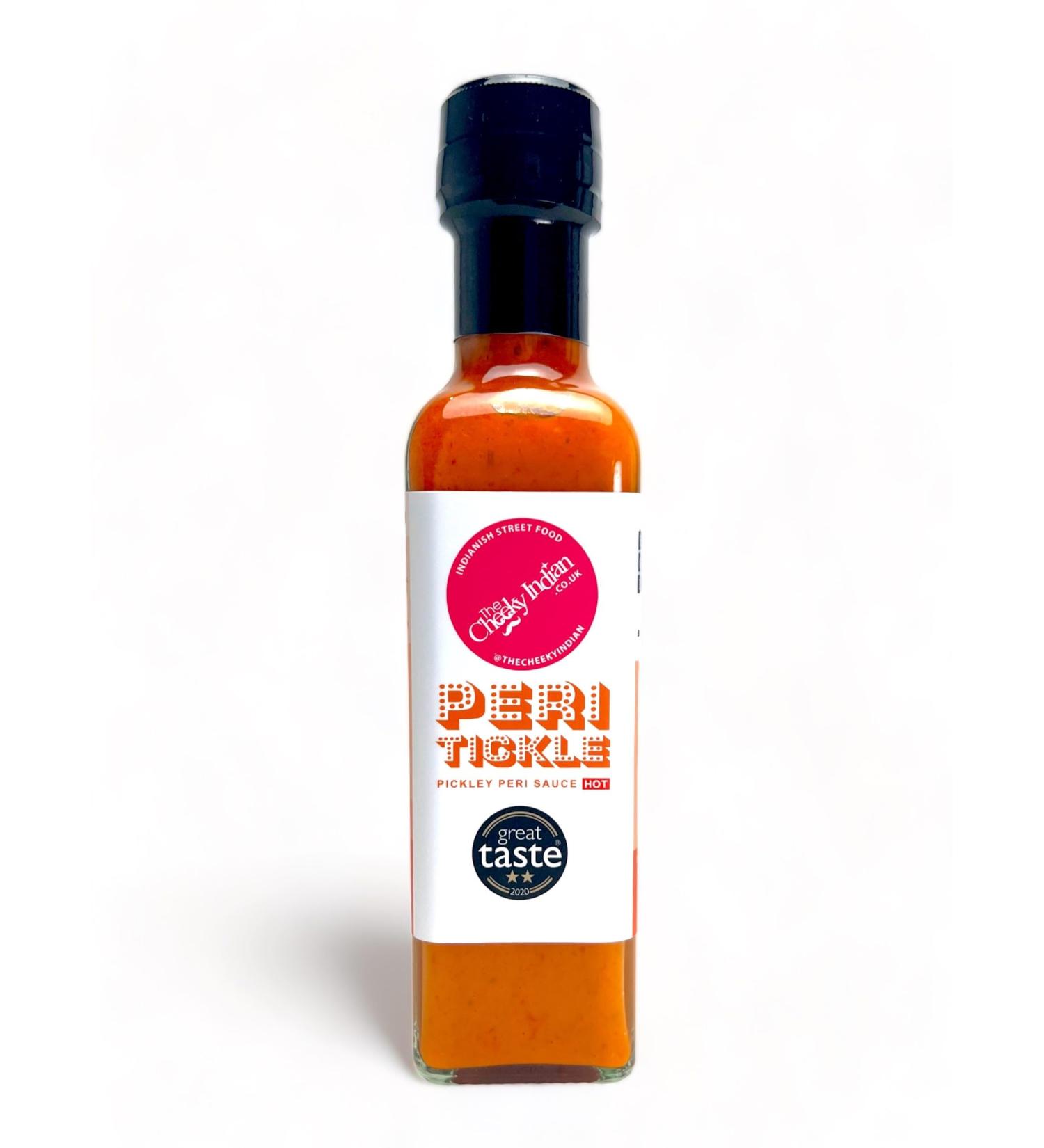 Cheeky Indian Peri Tickle Hot Tangy & Spicy Pickle Sauce 220g | Natural & Organic | Vegetarian & Dairy-Gluten Free - Buy Online on SooperMarket.com