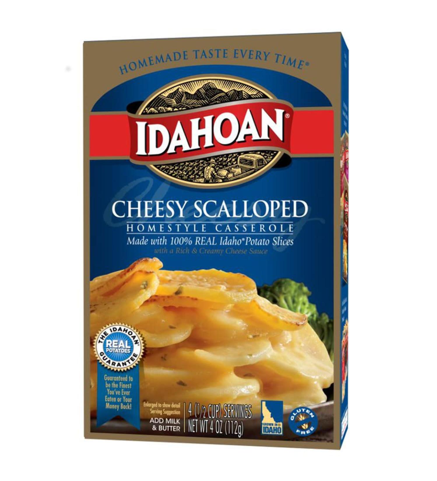 Idahoan Cheesy Scalloped Homestyle Casserole 4 oz - Pack of 12 | Delicious and Easy to Prepare - Buy Online on SooperMarket.com