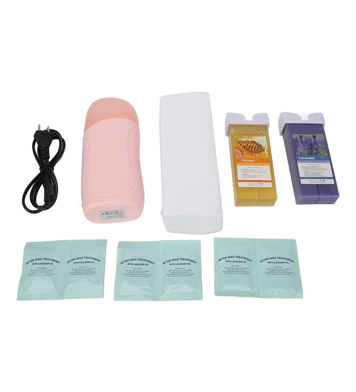 40W Roll-On Wax Kit | Hair Removal Wax Roller Set with 2x 100ml Cartridges | EU Plug 220V | 200g | Smooth Skin Solution - Buy Online on SooperMarket.com