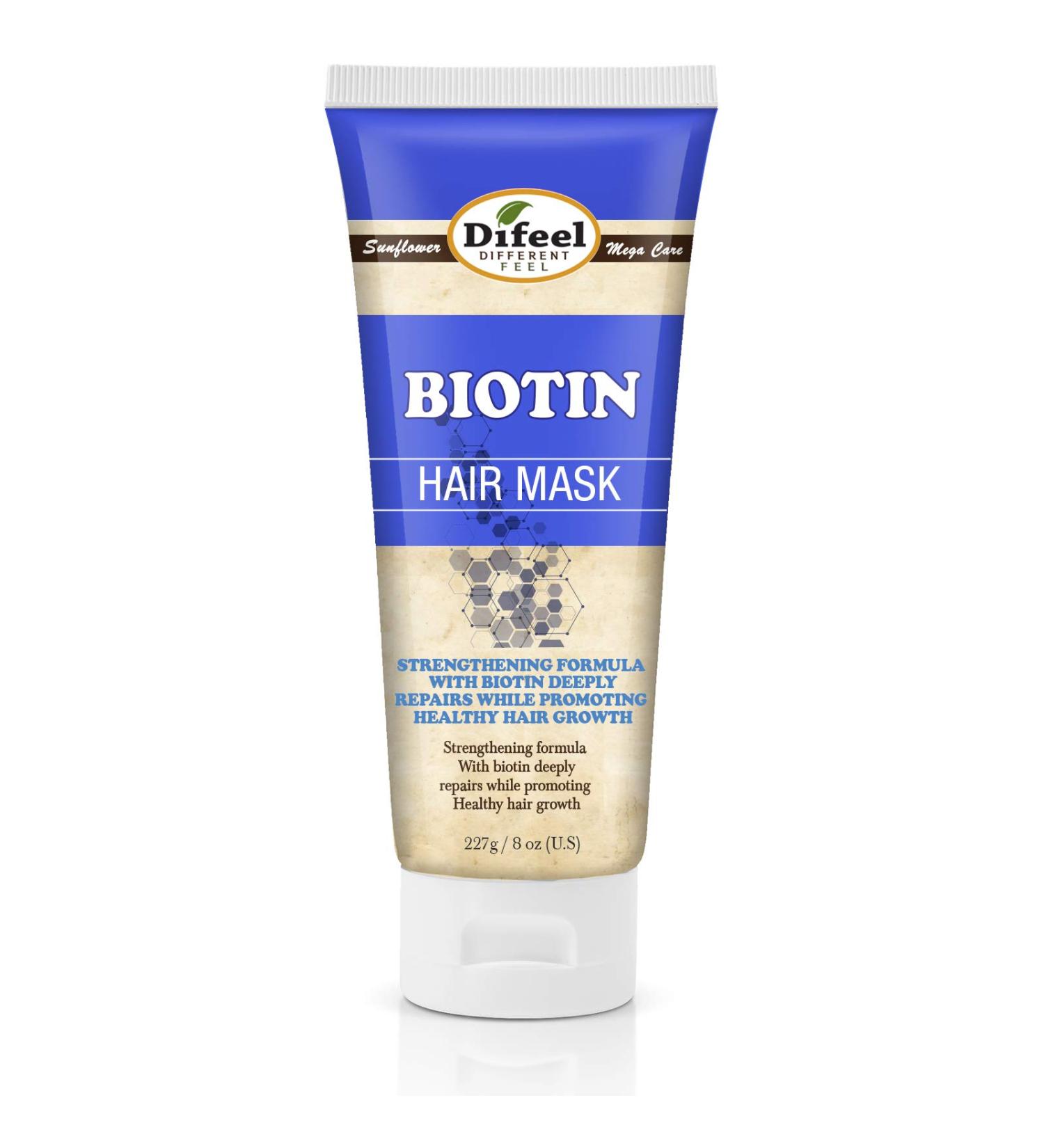 Difeel Biotin Hair Mask 8 oz. - Deep Conditioning Treatment for Hair Growth and Loss - Buy Online on SooperMarket.com