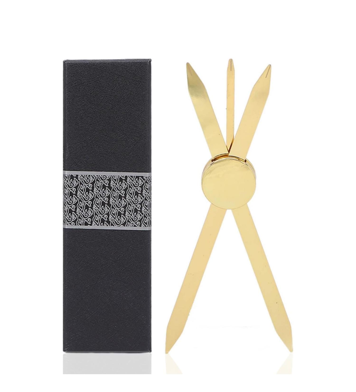 Adjustable Eyebrow Ruler - Accurate Positioning Stainless Steel Brow Measuring Tool | Gold Design | Perfect for Precision Grooming - Buy Online on SooperMarket.com