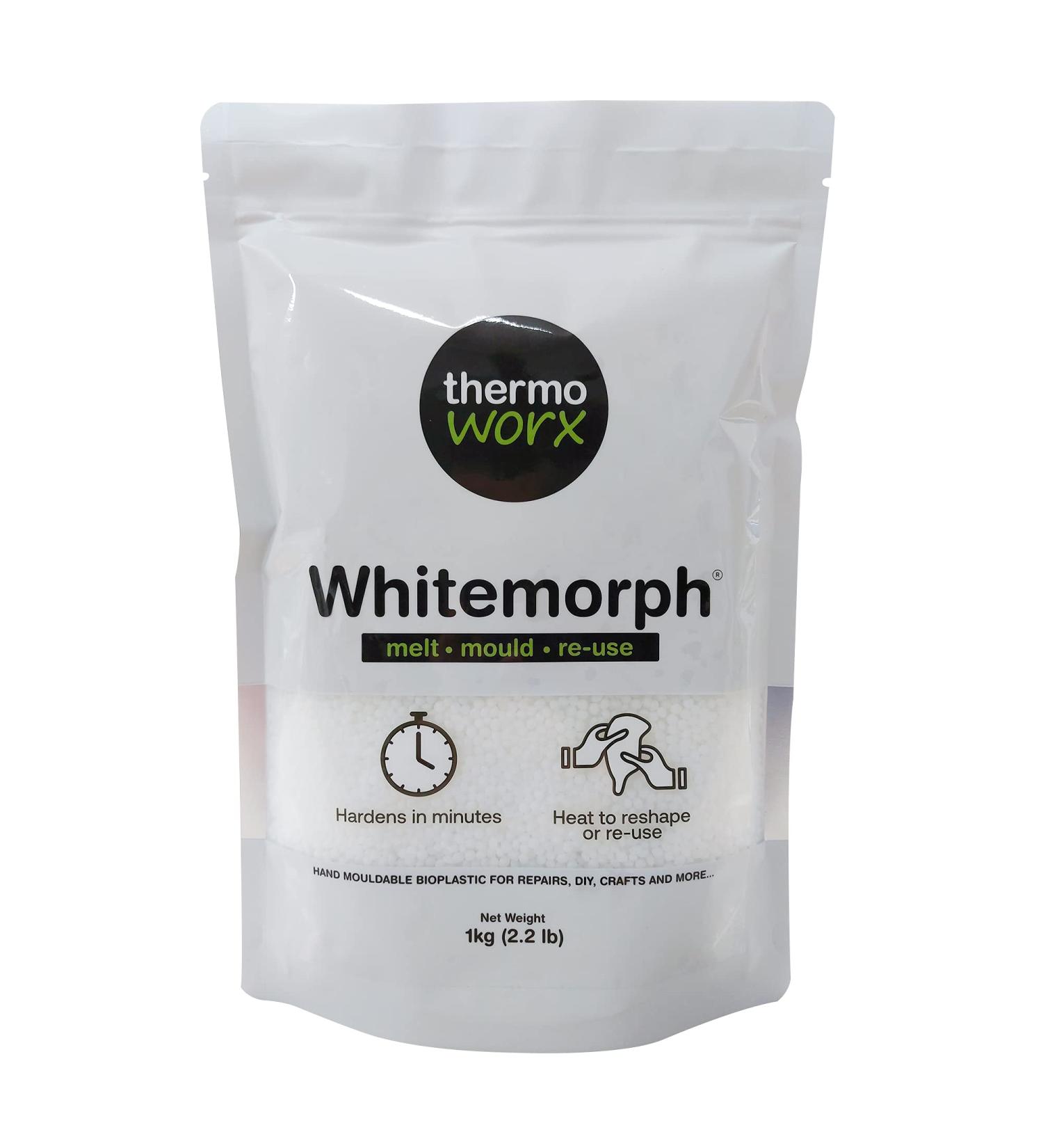 Thermoworx Whitemorph 2.2lb Hand Moldable Bioplastic - Melt, Mold, and Reuse - Buy Online on SooperMarket.com