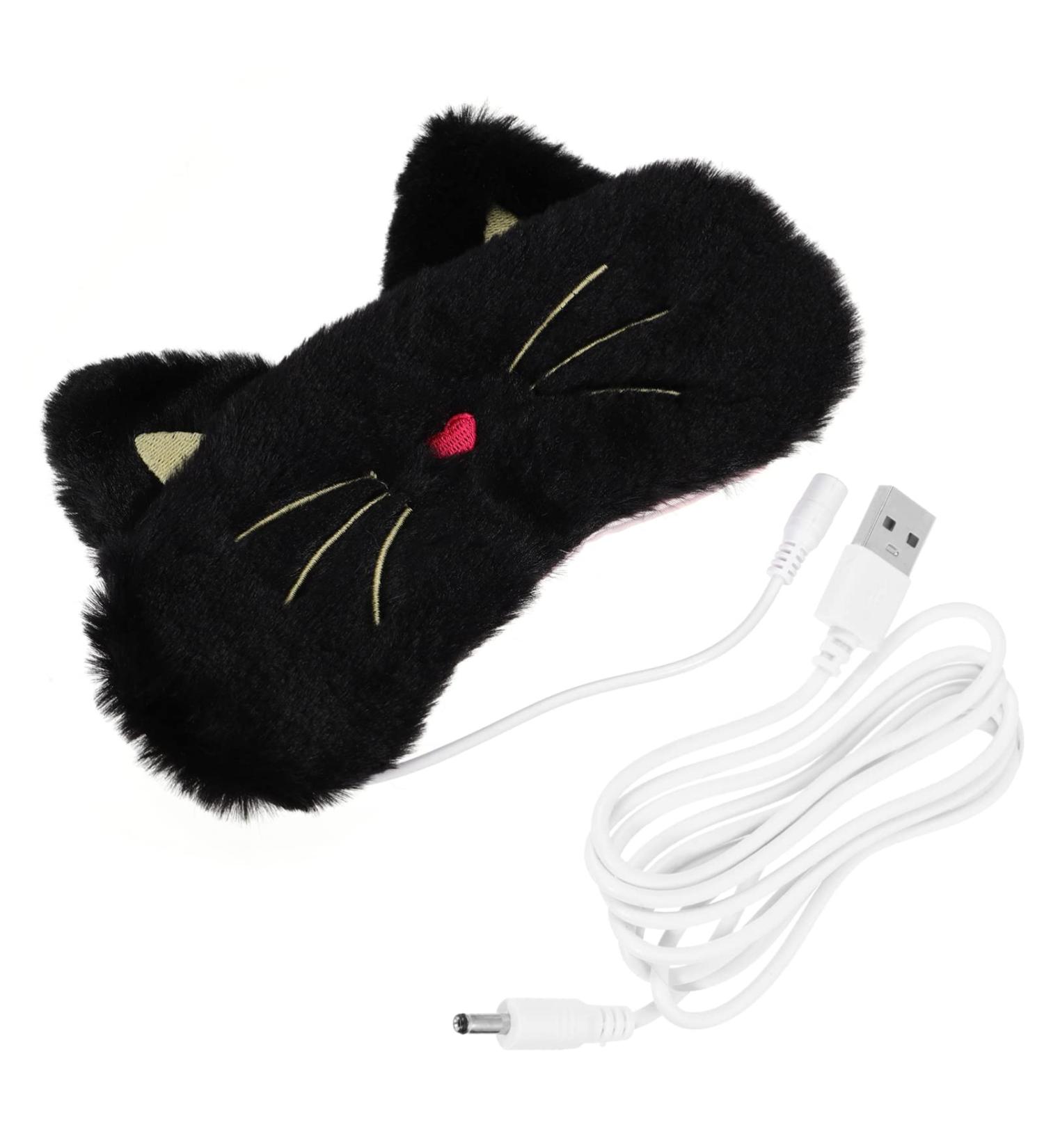 minkissy 1 Set Heating Mask Crystal Velvet Eyes Sun Shade 3D Black 20x12cm - Buy Online on SooperMarket.com