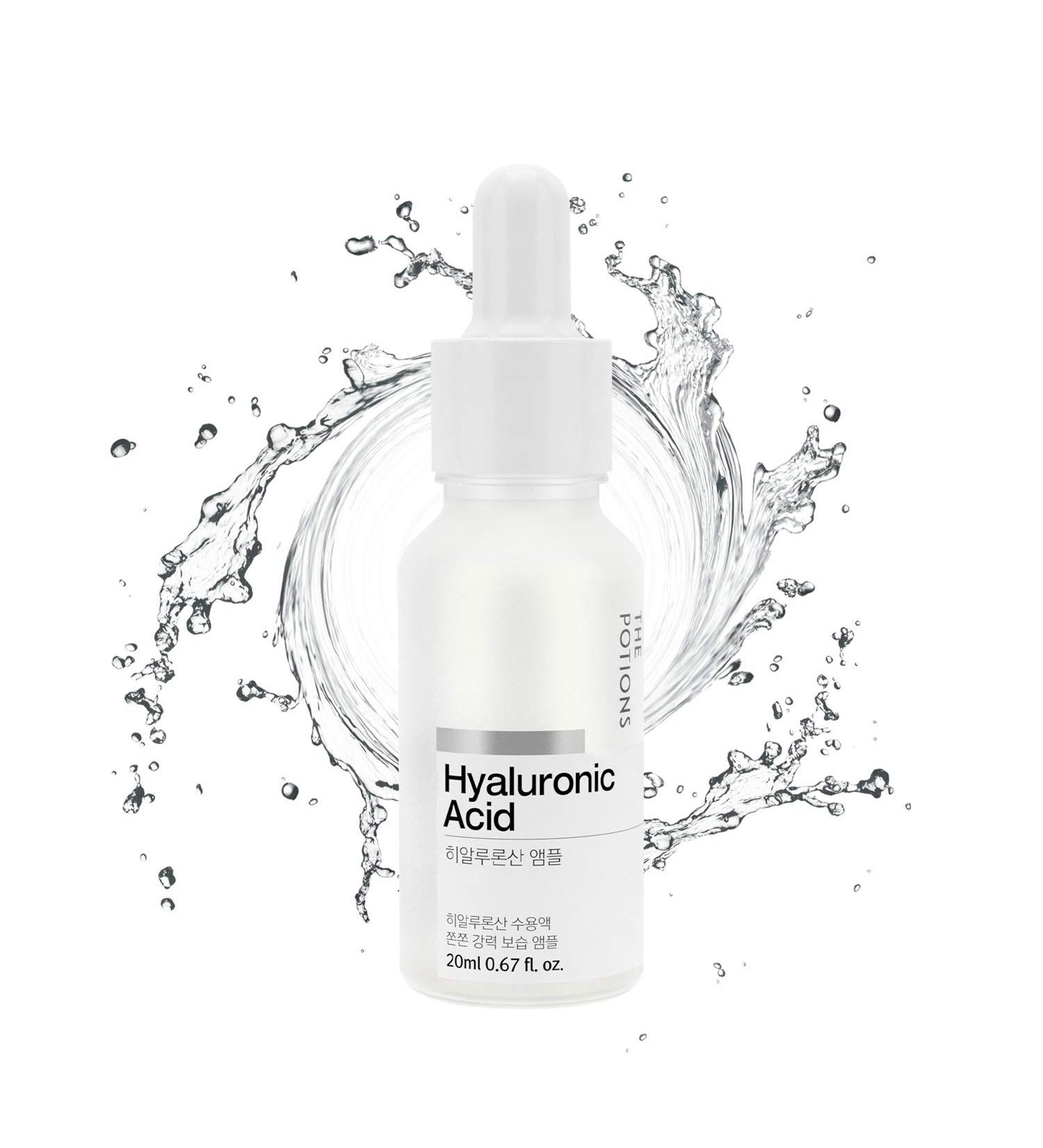 Potions Hyaluronic Acid Ampoule for Face - Hydrating Anti-Aging Moisturizer | Korean Skincare, Cruelty-Free, Hypoallergenic - 20ml - Buy Online on SooperMarket.com