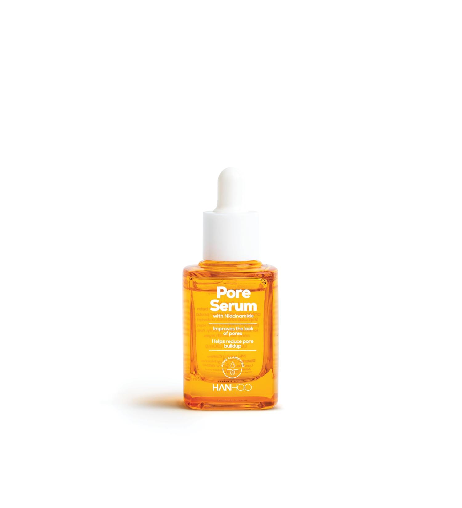 Hanhoo Pore Serum with Niacinamide | Gently Exfoliating Serum for Oily & Acne-Prone Skin | Clogged Pores Solution with Glycolic & Salicylic Acid | 1.01 Fl. Oz - Buy Online on SooperMarket.com