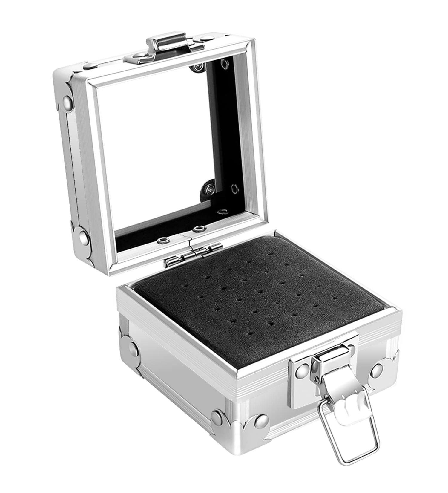 Ranrose Silver Nail Drill Bit Holder Case - 25PCS Holes Organizer Box for Nail Drill Bits - Pink Nail Storage Display Container - Buy Online on SooperMarket.com