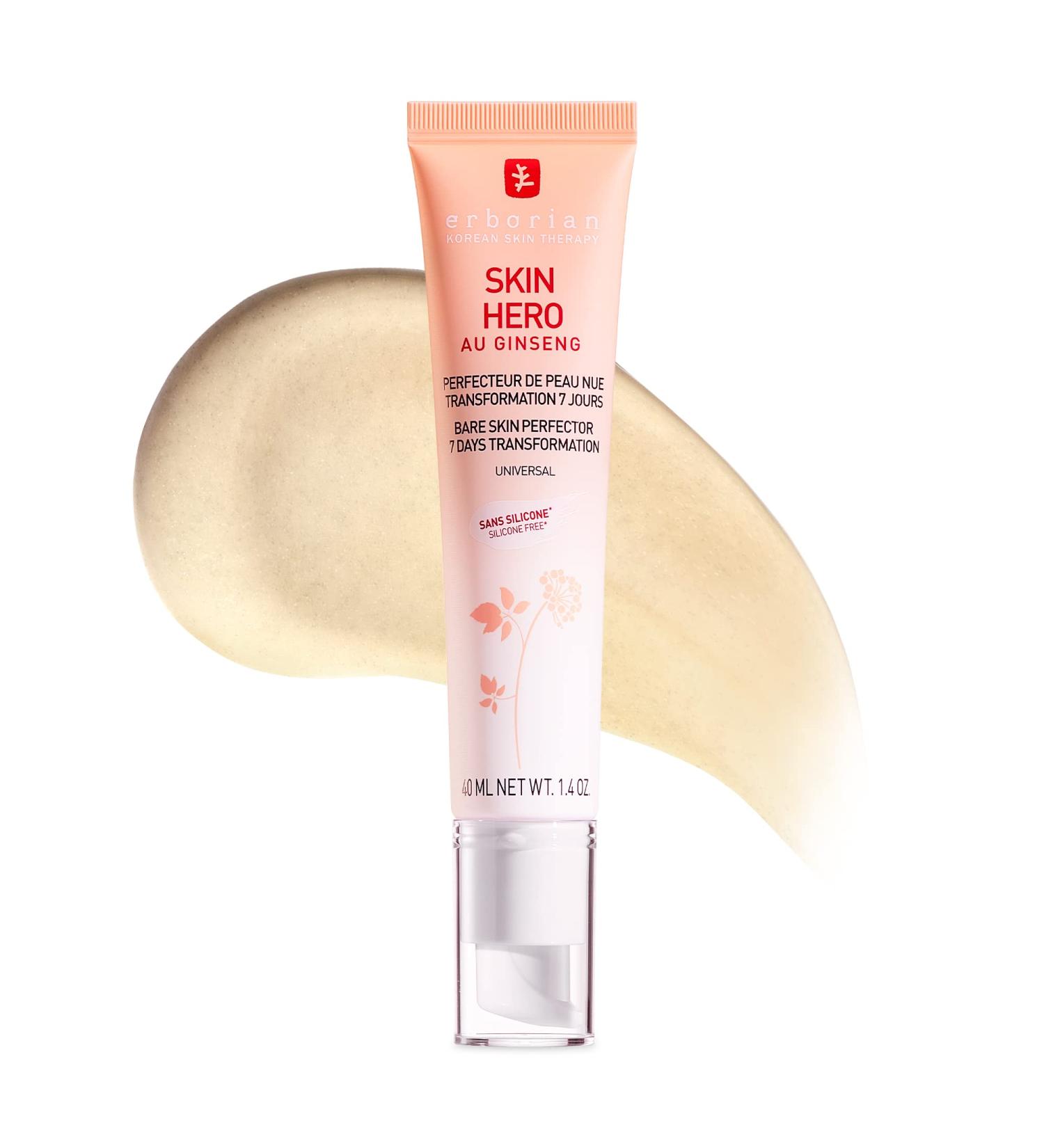 Erborian White Ginseng Skin Hero Facial Concealer & Primer - 1.4oz | Korean Skincare - Silicone-Free, Non-Tinted Moisturizer - Buy Online on SooperMarket.com