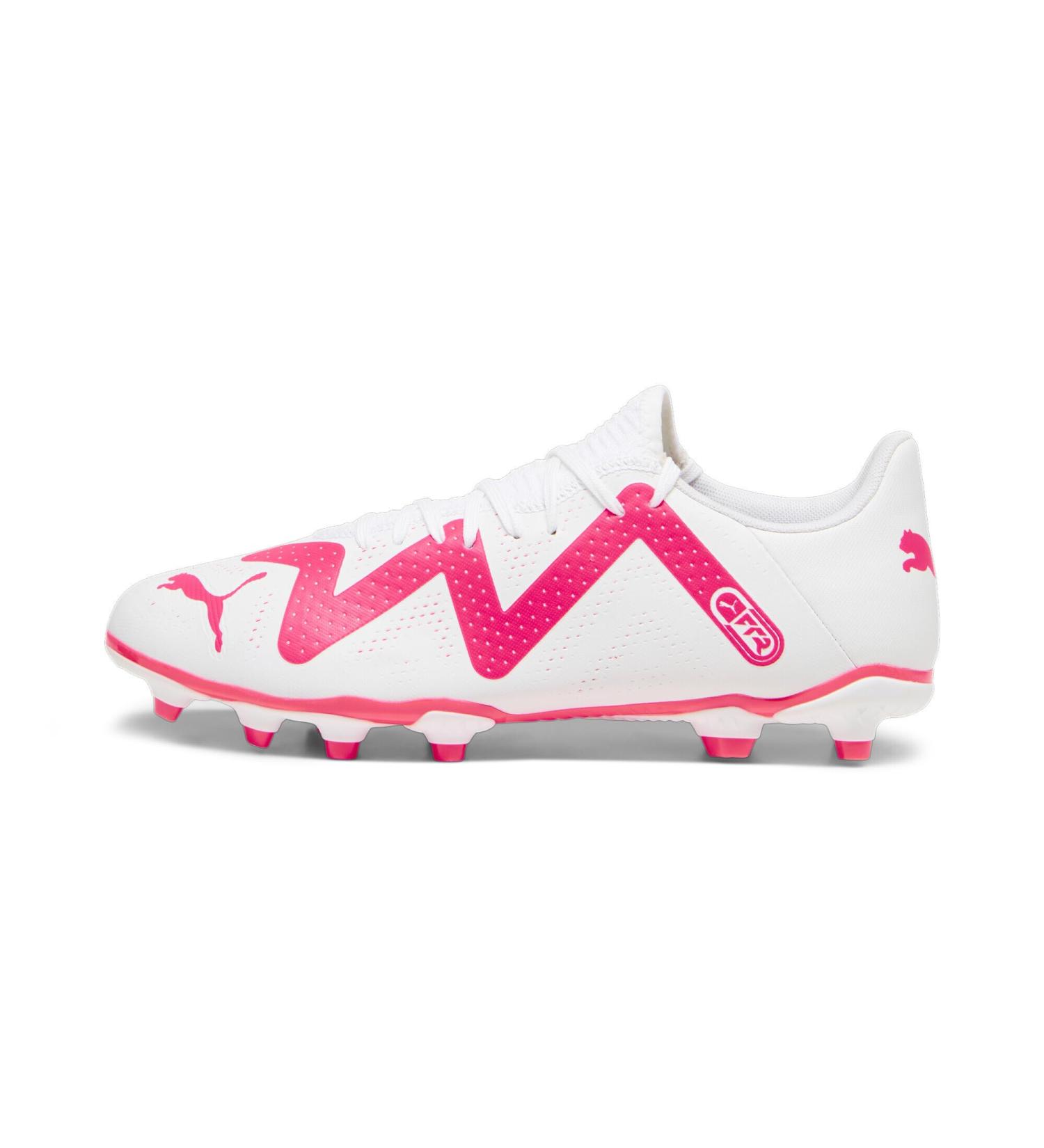 PUMA Men's Future Play FG/AG Football Shoe - EU 43 White & Fire Orchid | International Shipping Available - Buy Online on SooperMarket.com