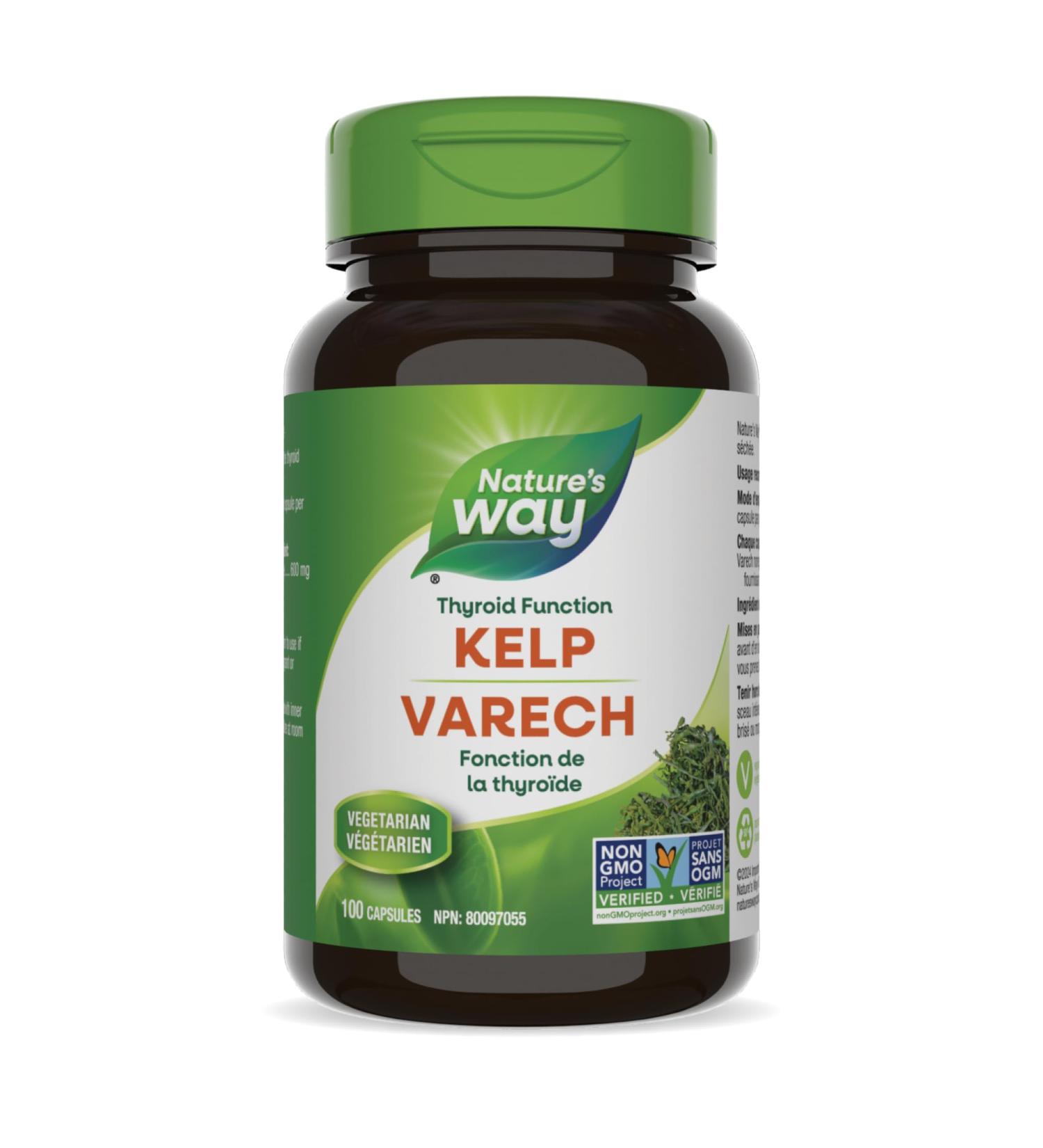 Nature's Way Kelp Thyroid Support 100 Vegetarian Capsules 100 count (Pack of 1) - Buy Online on SooperMarket.com