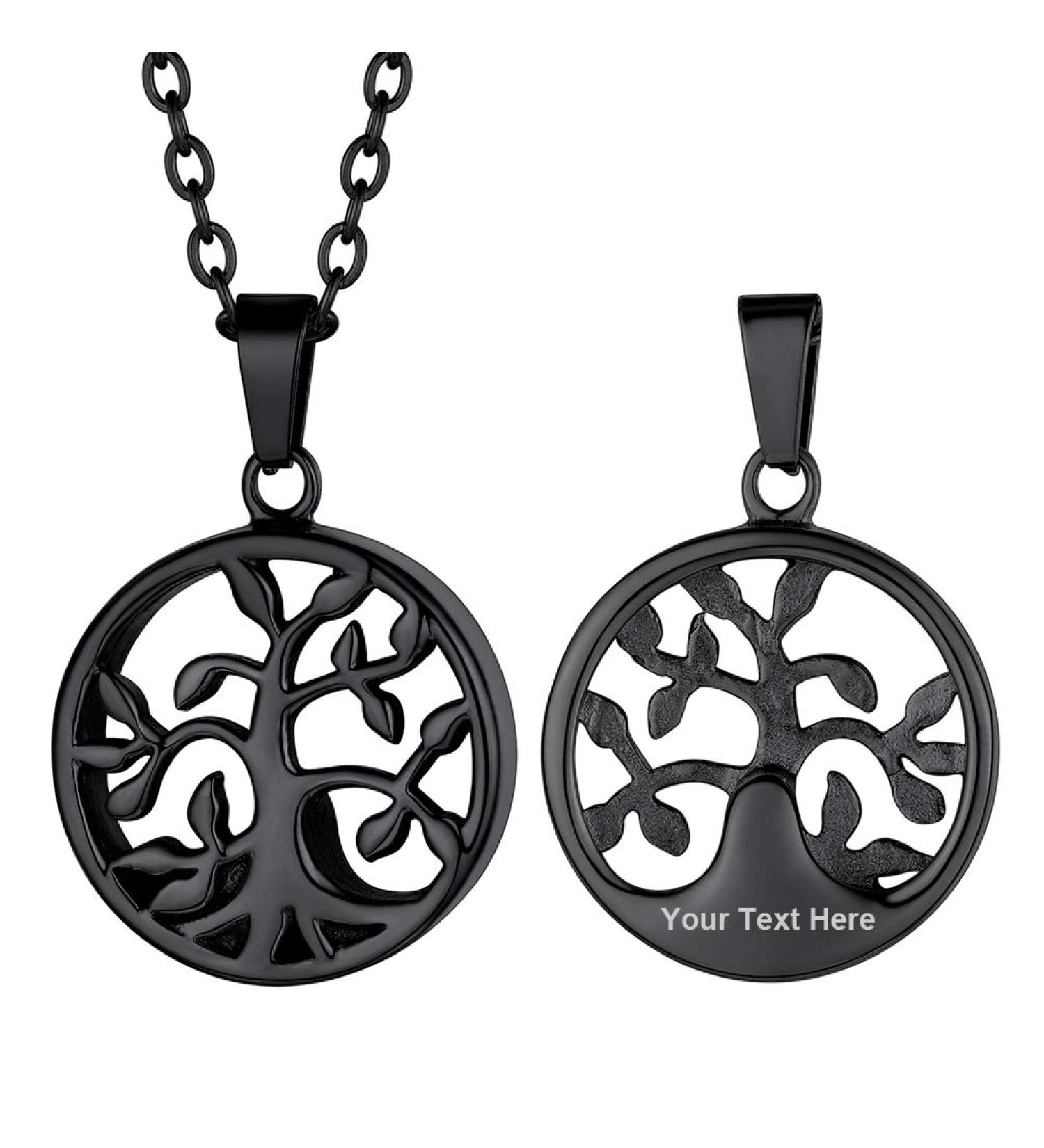 Prosteel Personalized Urn Necklace - Custom Cross Maria & Life Tree Pendant with Stainless Steel & 18K Gold Options | Memorial Ash Jewelry - Buy Online on SooperMarket.com