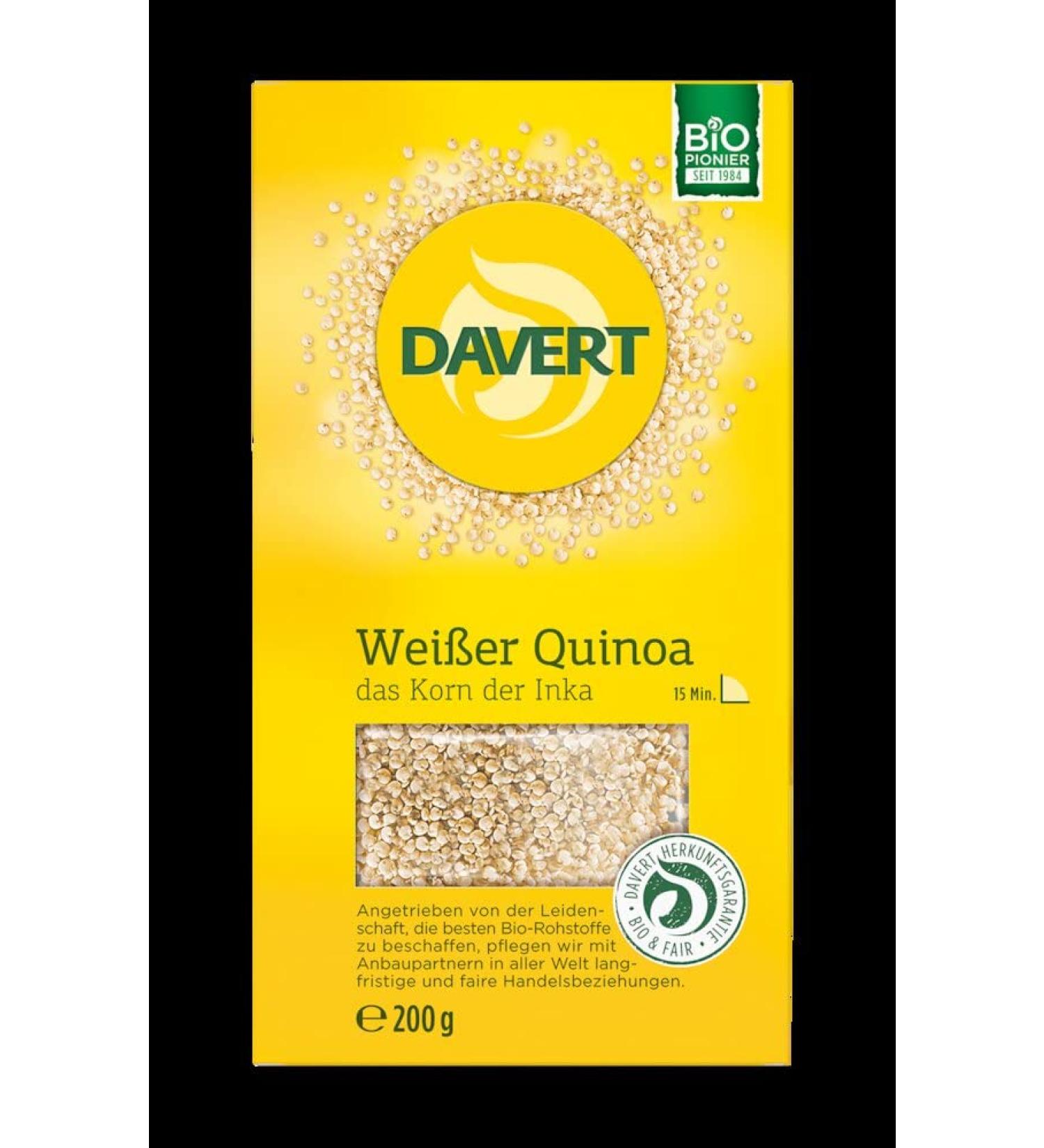 Davert Organic White Quinoa 200 g (6 x 200 g) 6 x 200 gr