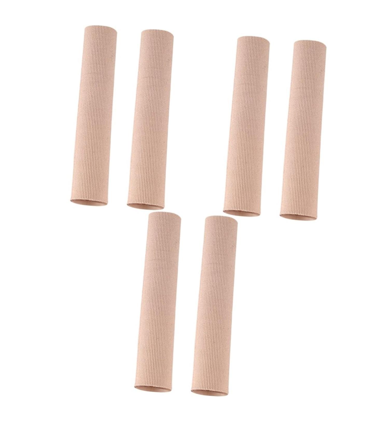 Healifty 6 Pcs Toe Cover Men's Gel Silicone Sleeves - Anti-Friction Toe Tubes & Finger Sleeves, Beige, Reusable & Cuttable - Buy Online on SooperMarket.com