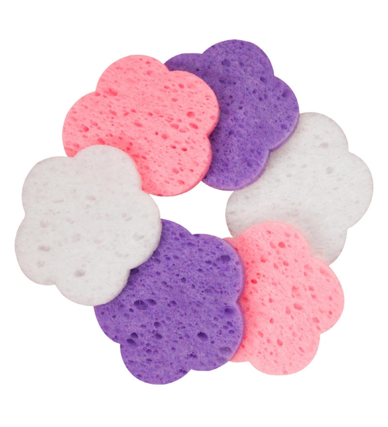 Vesone Spa Sponges for Facial Cleansing Makeup Removing Cleansing Pads | Gentle Makeup Removal Pads Skin-Friendly Soft Facial Cleansing Sponges with Flower Shape for Daily Life - Buy Online on SooperMarket.com