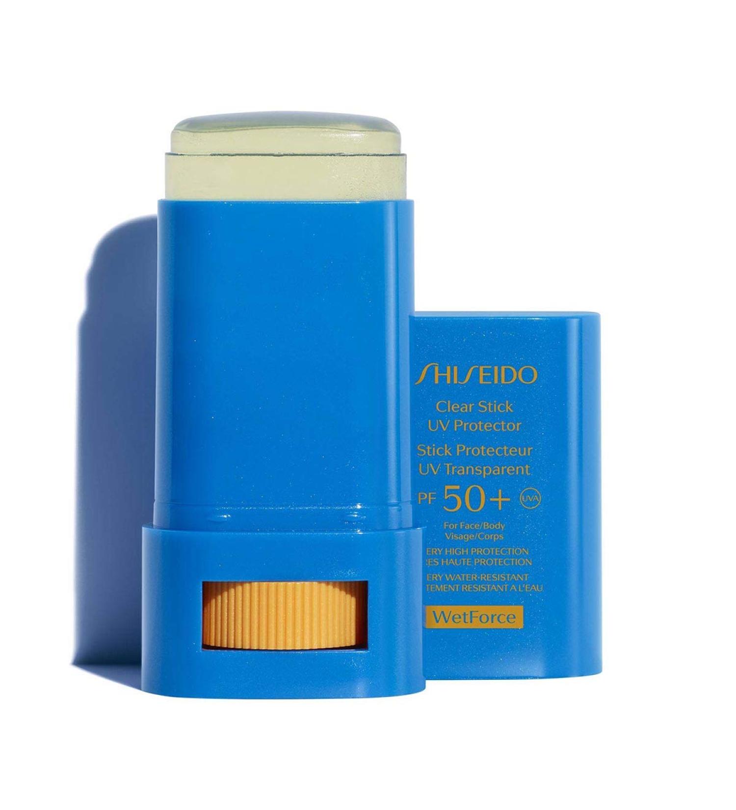 Shiseido Clear Stick UV Protector SPF 50+ | Sunscreen Stick for All Skin Types - 20g | International Shipping Available - Buy Online on SooperMarket.com