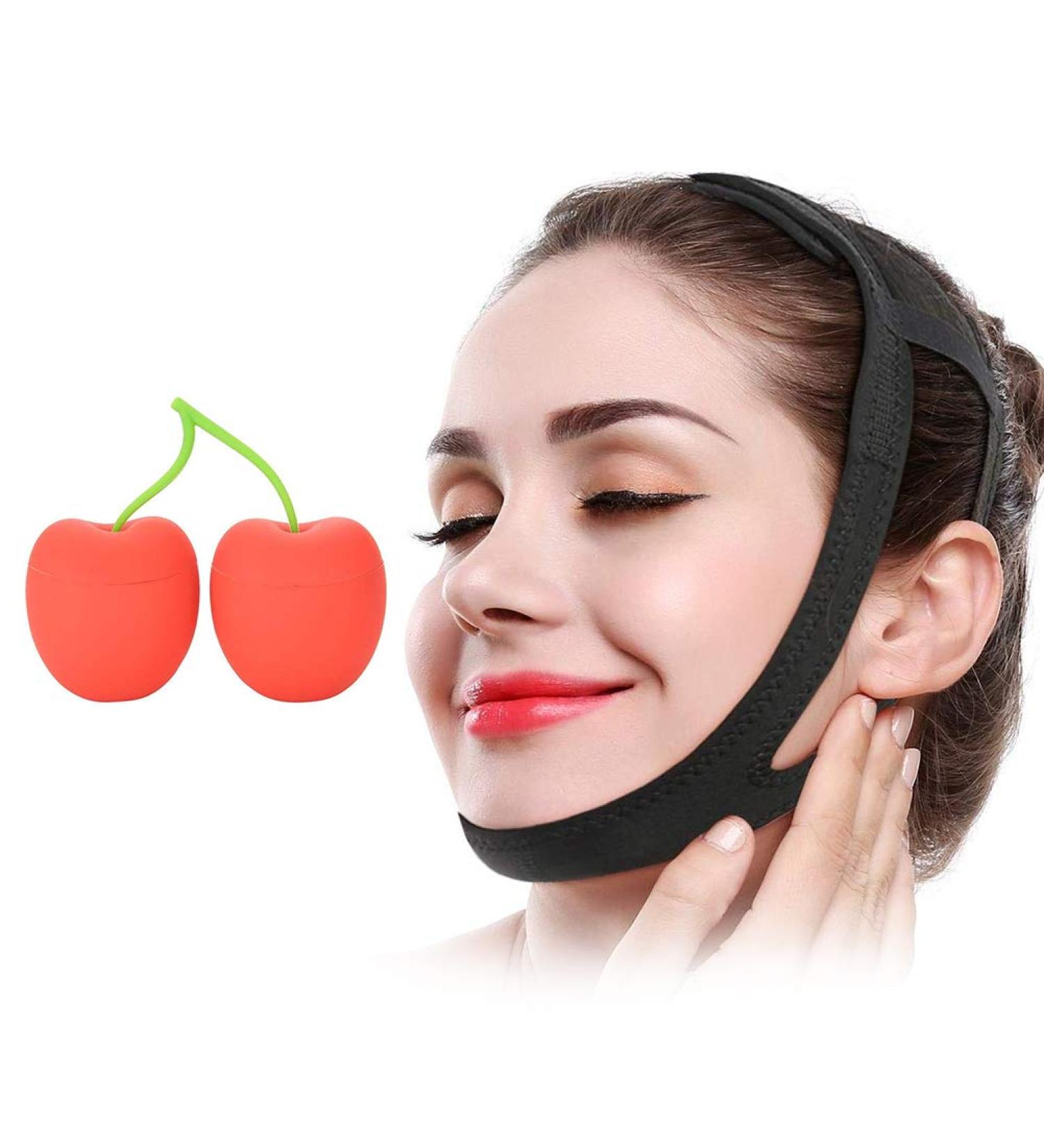 V Facial Masks & Face Lifting Belt - Double Chin Reducer for a Perfect V-Line & Cherry-Shaped Lips | International Shipping Available - Buy Online on SooperMarket.com