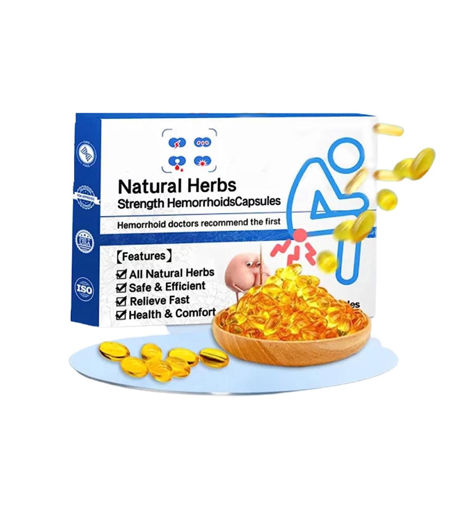 Doxenem Heca Natural Herbal Hemorrhoid Relief Capsules - Rapid Treatment for Itching, Burning Pain & Discomfort - 7pc/Box - Buy Online on SooperMarket.com
