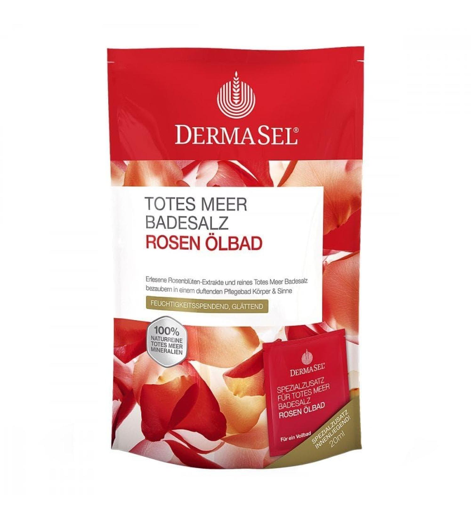 DERMASEL Dead Sea Bath Salt+Rose SPA 1 P