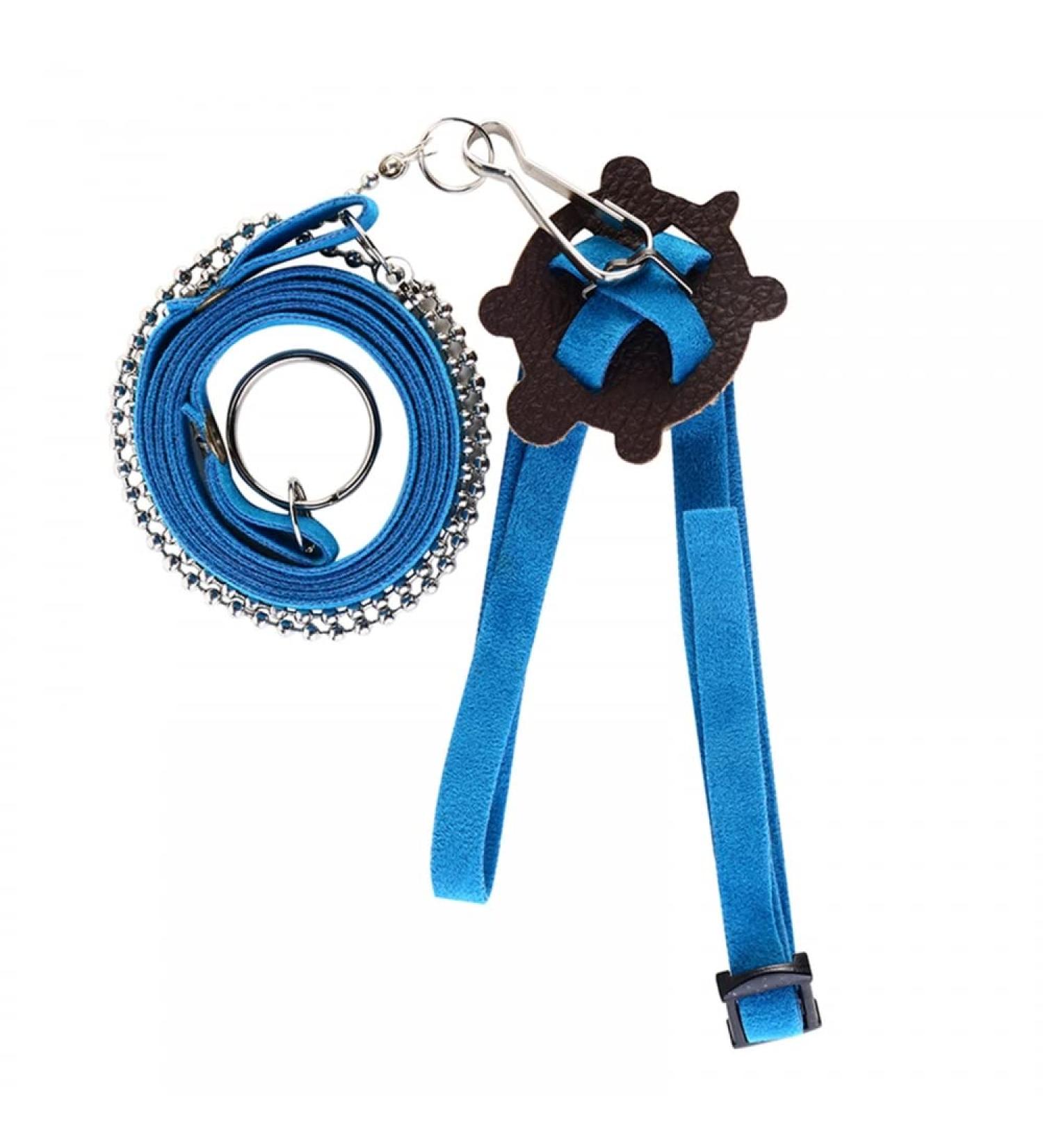 Dongker Turtle Harness and Leash | Adjustable Leather Turtle Control Rope for Walking Pet Turtles - L Blue - Buy Online on SooperMarket.com