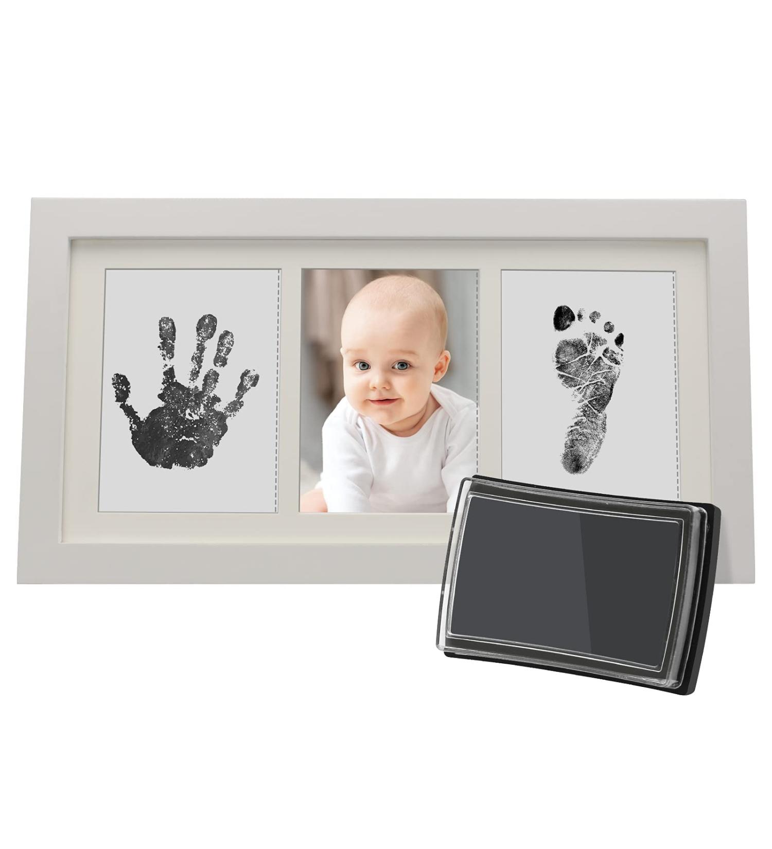 Govvay Baby Handprint and Footprint Photo Frame Kit | Perfect Newborn Gift for Boys and Girls | Memorable Keepsake Box for Christmas and Birthdays - Buy Online on SooperMarket.com