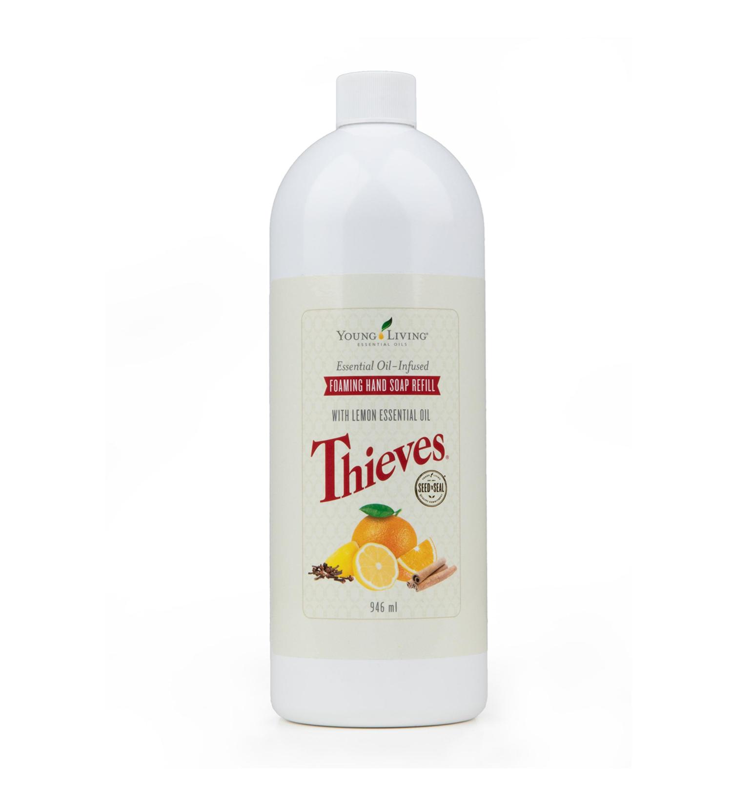Thieves Foaming Hand Soap Refill - 32 oz | Young Living Essential Oils | Natural & Antimicrobial for Healthy Hands - Buy Online on SooperMarket.com