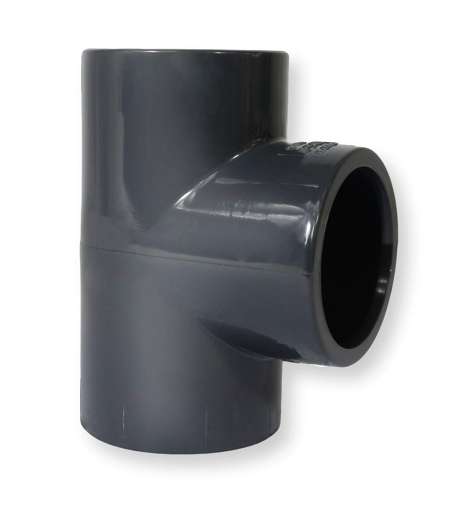 Paradies Pool PVC fitting T-piece 50mm 90 with adhesive sleeves quality from Europe quantity: 1 piece