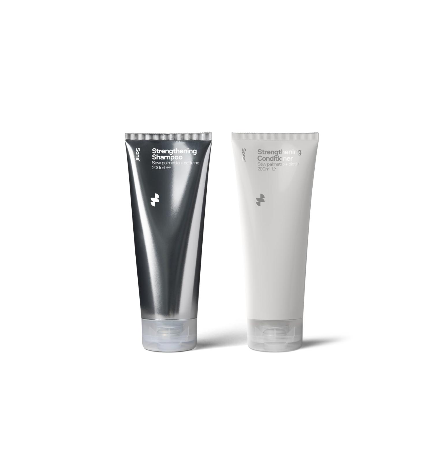 Sons Strengthening Shampoo for Men - DHT Blocking Formula Promotes Hair Growth Saw Palmetto 400ml (1 Month Supply) - Combat Hair Loss & Thinning - Buy Online on SooperMarket.com
