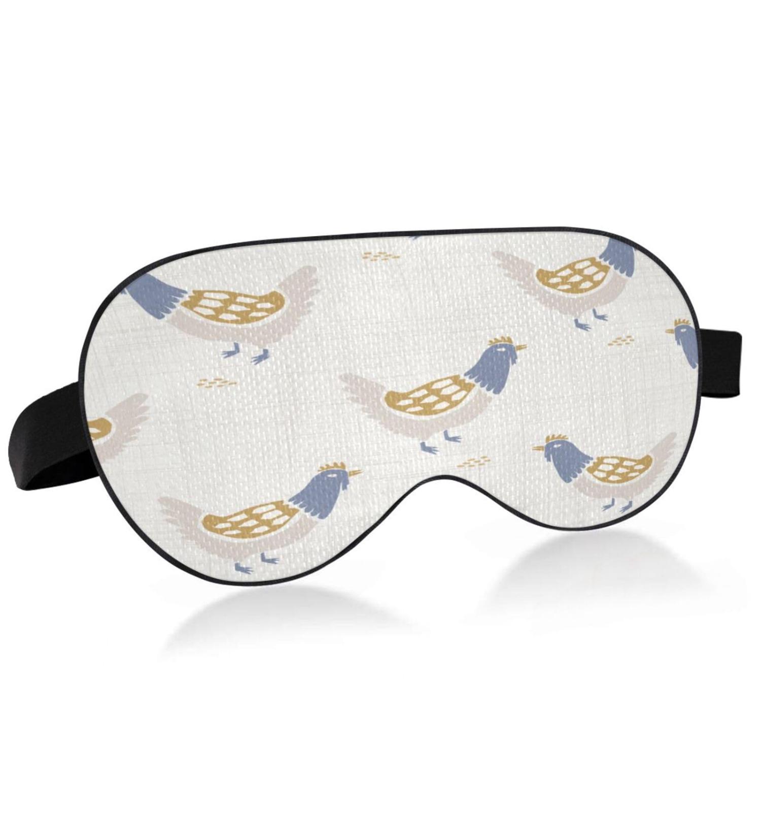 WELLDAY Farmhouse Roosters Sleep Mask - Soft Comfort Blindfold for Men and Women | Blockout Light, Adjustable Strap - Night Eye Shade Cover - Buy Online on SooperMarket.com