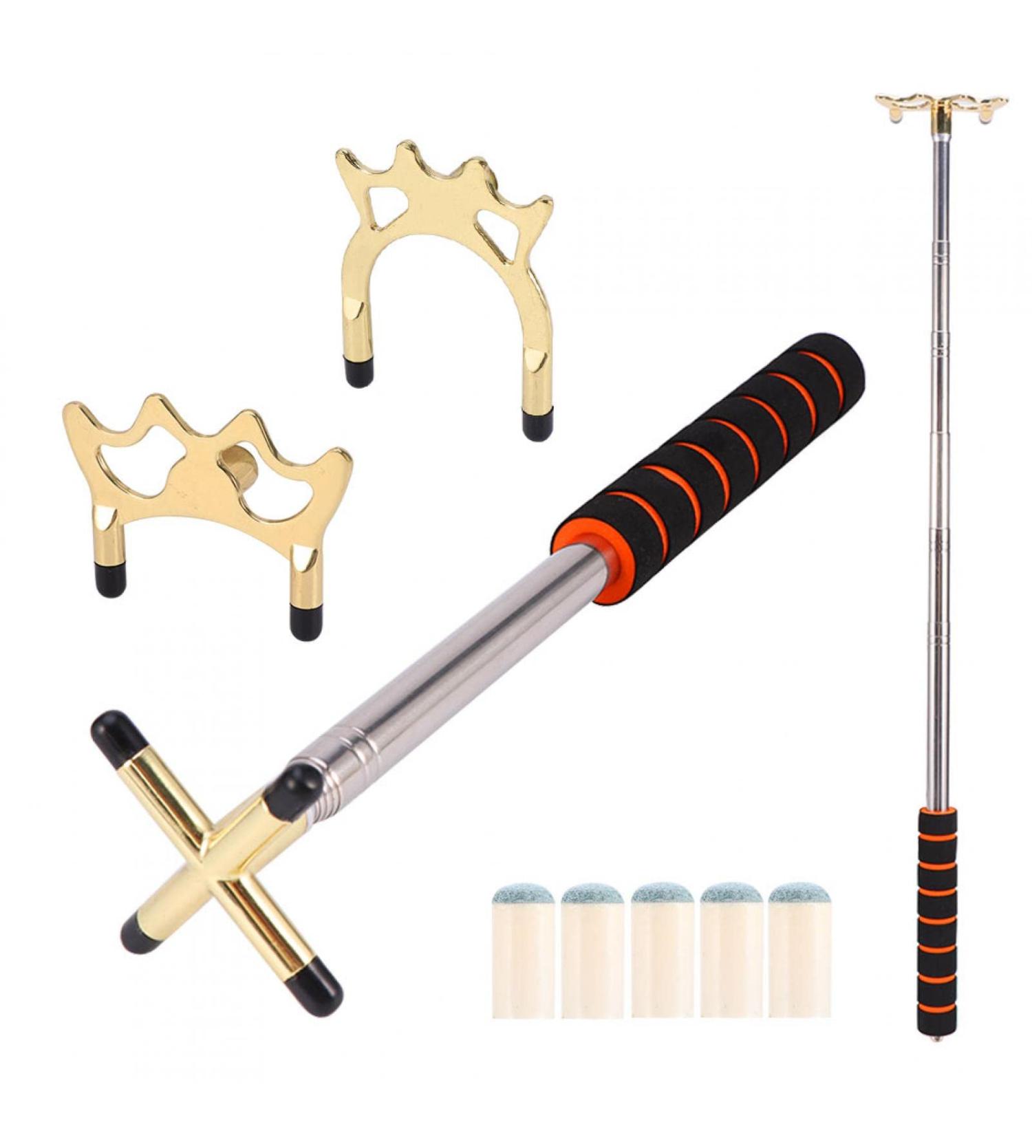 Retractable Billiard Bridge Stick with Removable Head Set & Cue Tips Cover - Pool Table Accessory for Game Competition (1 Set) - Buy Online on SooperMarket.com