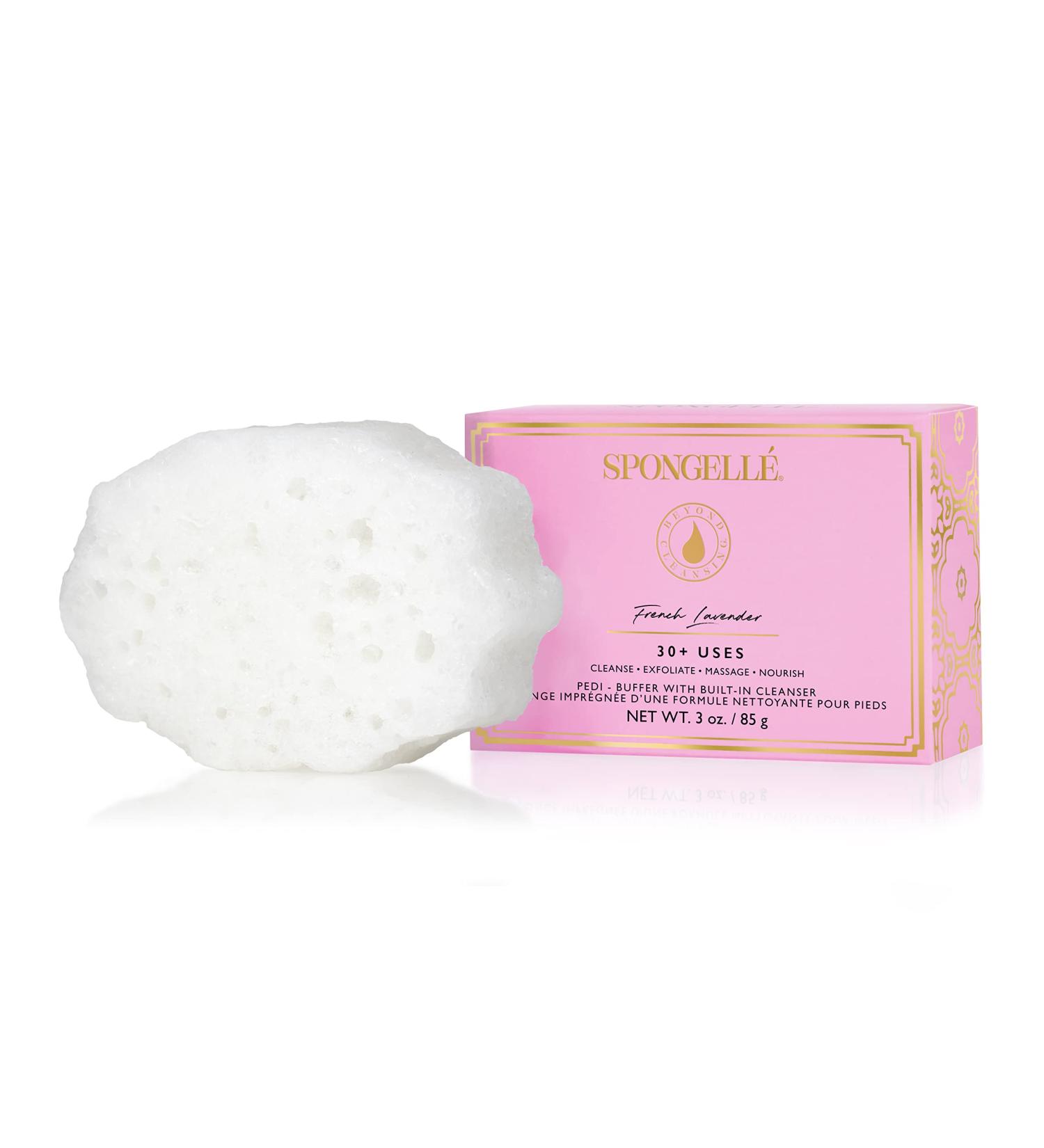 Spongell Pedi-Buffer - Cleanse Exfoliate & Polish Feet - French Lavender