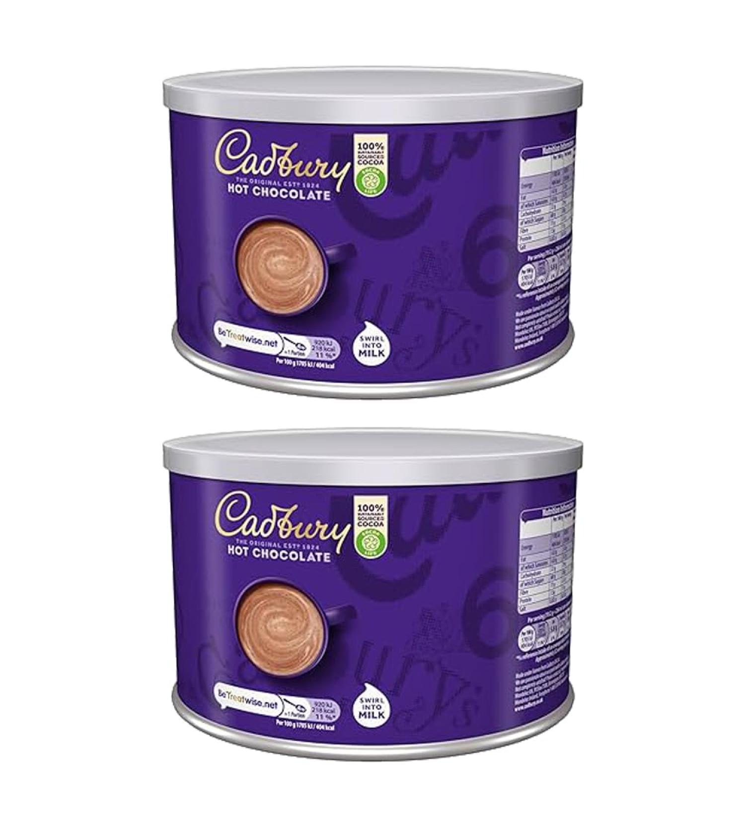 2 x 1kg Instant Hot Chocolate Powder Breakfast Winter Cocoa Drink Milk Beverage