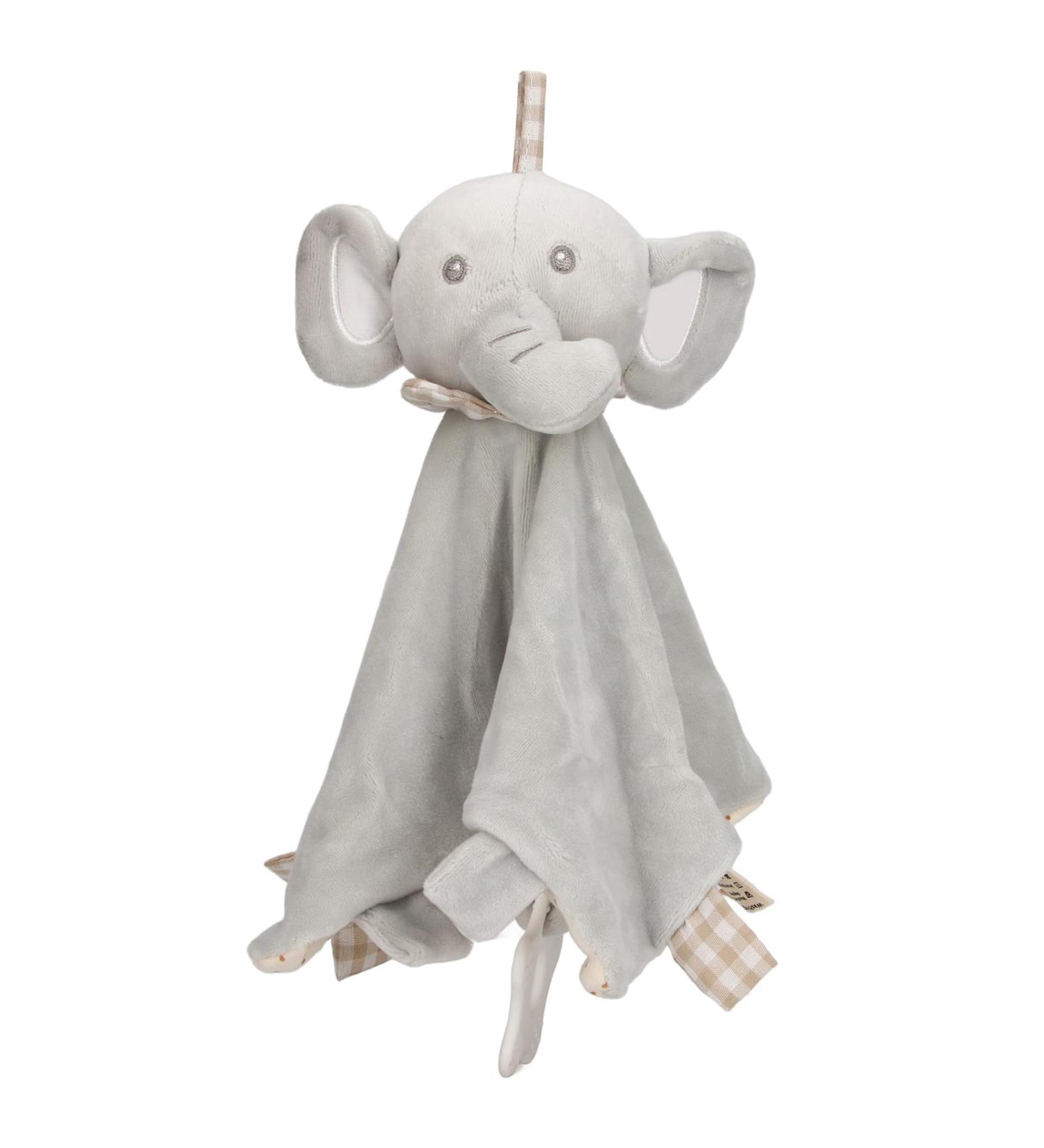 Baby Elephant Teething Dolls | Soft Infant Security Blanket and Teether Set - Buy Online on SooperMarket.com