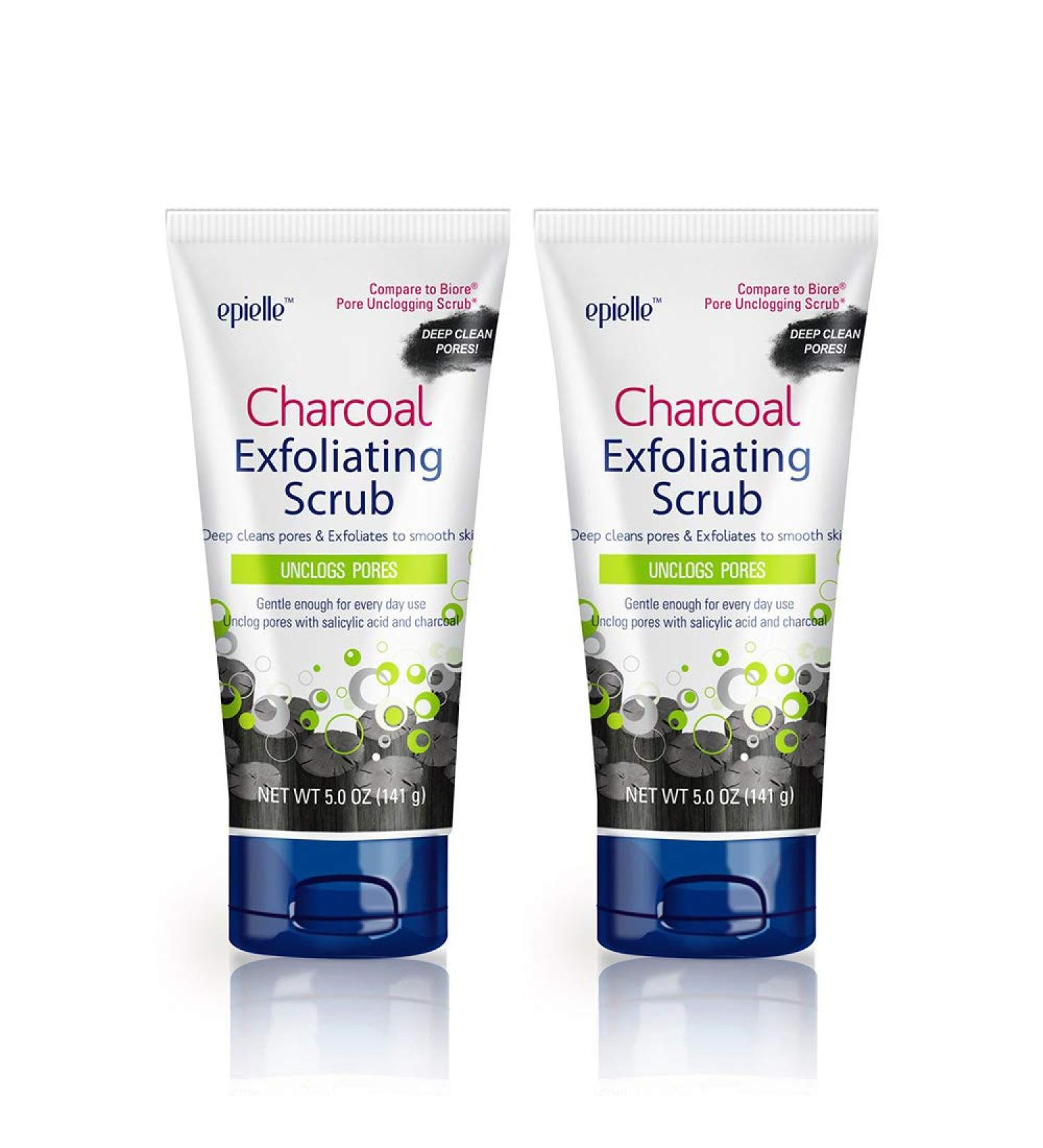 Epielle Charcoal Exfoliating Scrub 2pk - Deep Clean Pores Exfoliate & Smooth Skin - International Shipping Available - Buy Online on SooperMarket.com