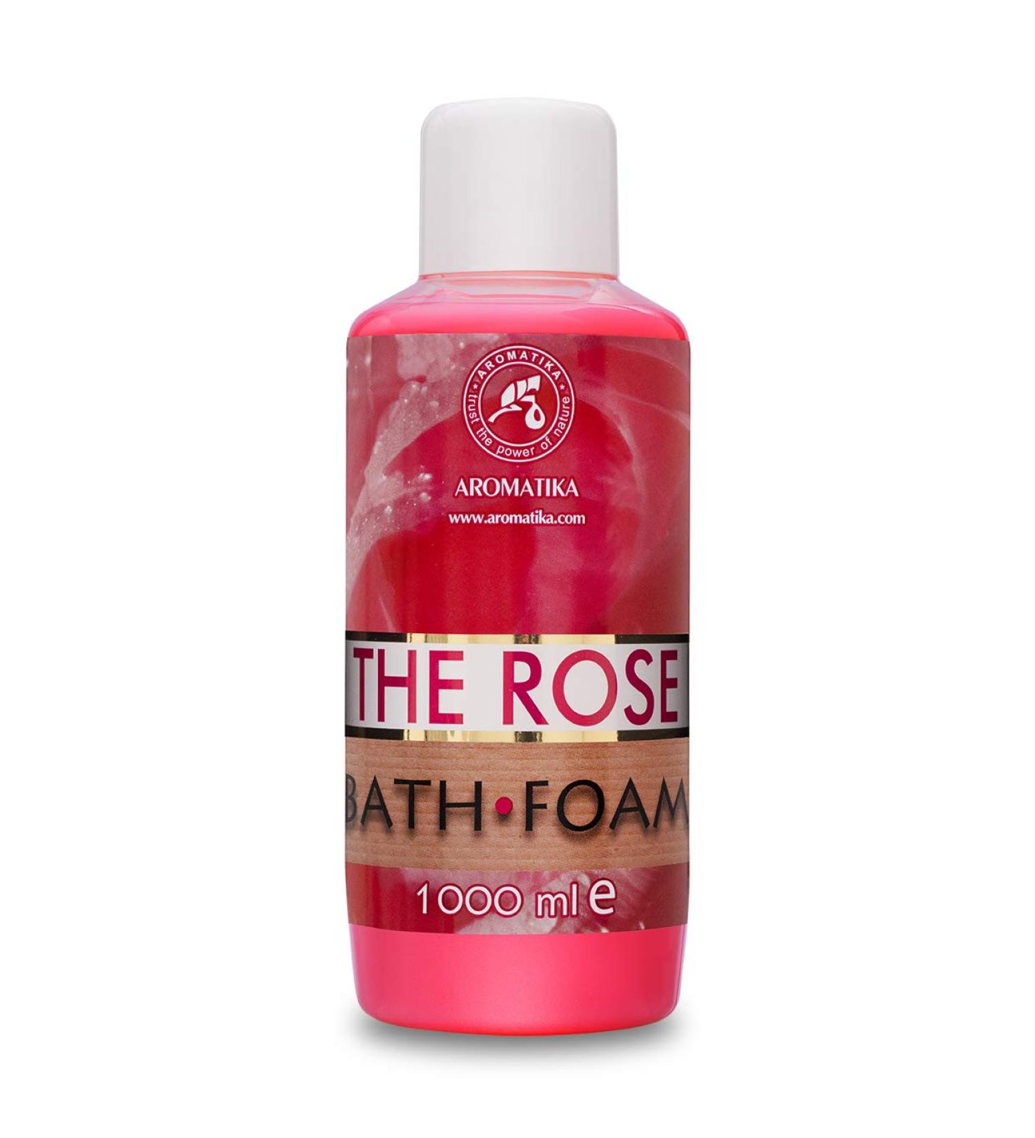 Rose Essential Oil Bath Foam 1000ml - Promotes Good Sleep - Beauty and Body Care - Aromatherapy Spa - Relaxing Bubble Bath - 1L Pack - Buy Online on SooperMarket.com