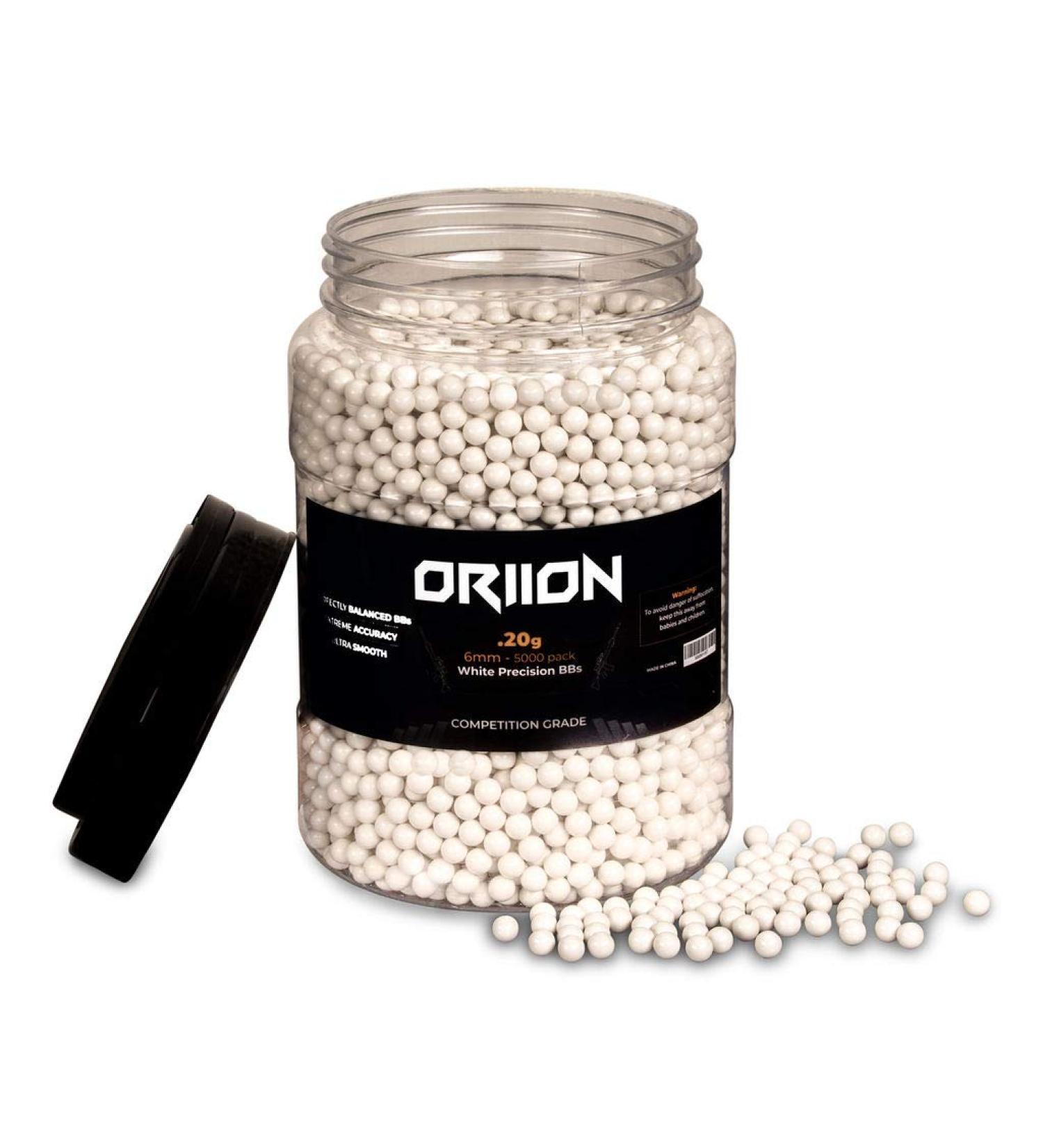 ORIION Airsoft BBS 6mm .12g & .20g Biodegradable High Precision Ammo | 5000 Rounds for AEGs, Pistols & Rifles - Buy Online on SooperMarket.com