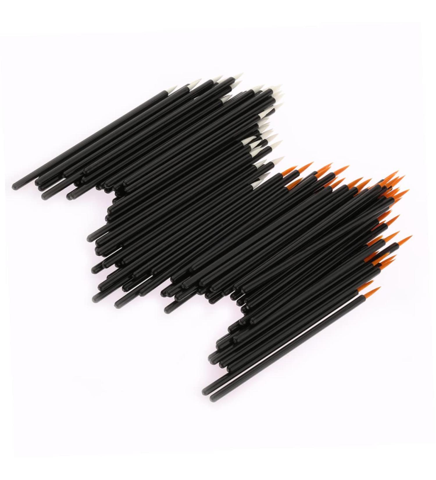 Hemoton 100pcs Eye Makeup Tools Cosmetics Brush 10X0.5X0.5cm White - Buy Online on SooperMarket.com