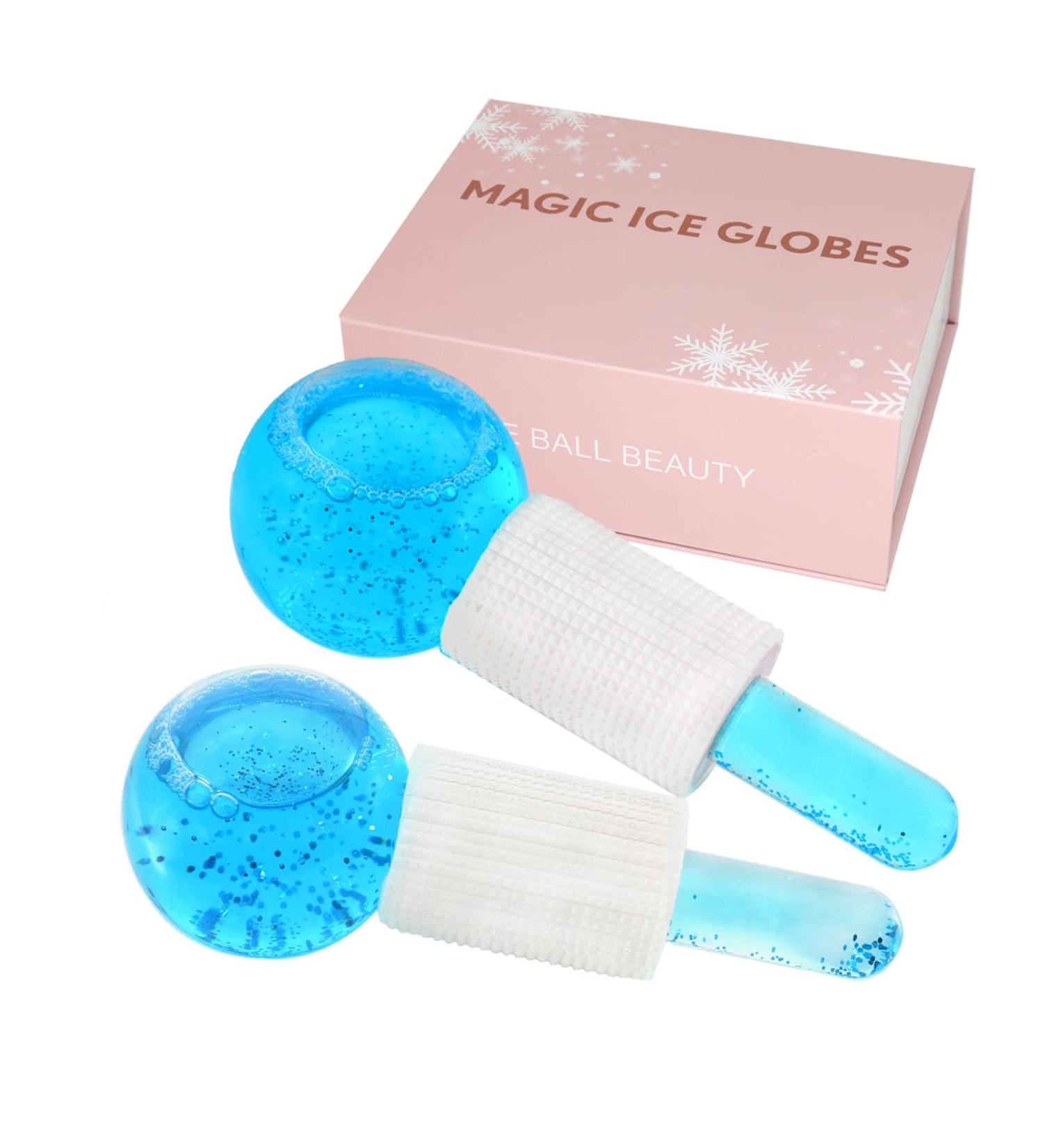 Ice Globes for Face Facial Ice Globes Ice Globes Face Cooling Globes for Tightens Skin Dark Circles Reduce Puffiness and Daily Skincare(Blue) - Buy Online on SooperMarket.com