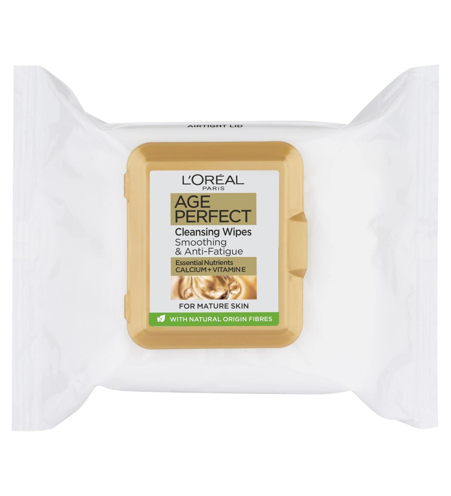 L'Or al Paris Age Perfect Cleansing Wipes Mature Skin 25 count (Pack of 1) Face Wipes x25 - Buy Online on SooperMarket.com
