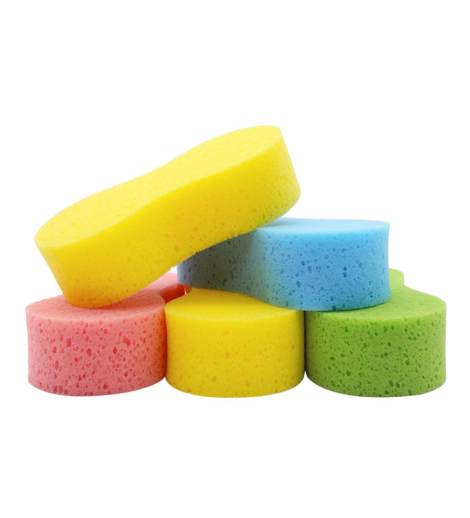 Temede Large Car Wash Sponge Kit - 5 Pack All Purpose Foam Scrubbers for Cleaning Dishes, Tile, Bike, Boat - Easy Grip Sponge for Kitchen, Bathroom & Household - Buy Online on SooperMarket.com