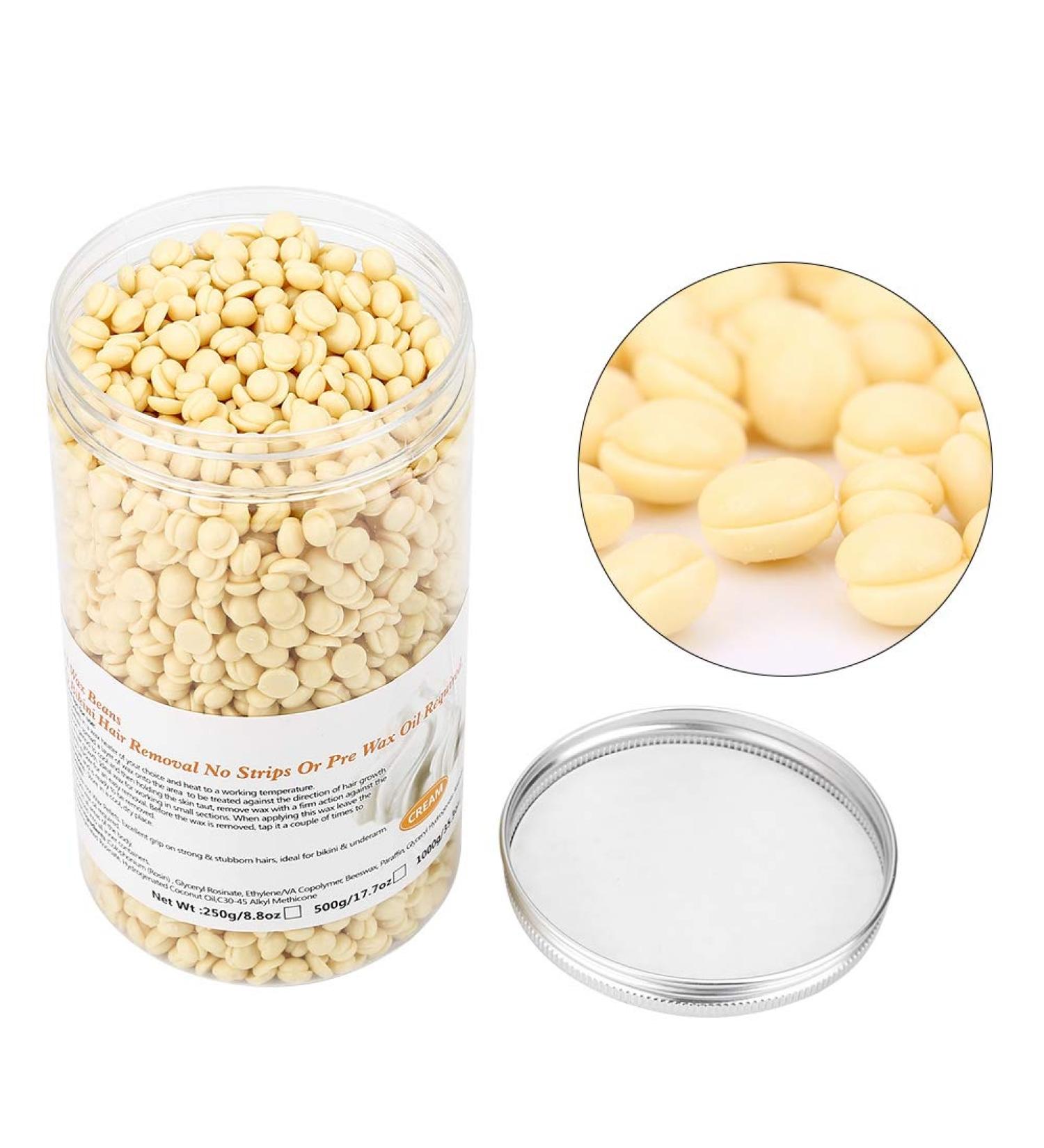 500g Depilatory Hot Film Hard Wax Beans - 4 Flavors for Face Armpits Brazilian & Bikini Hair Removal - Buy Online on SooperMarket.com