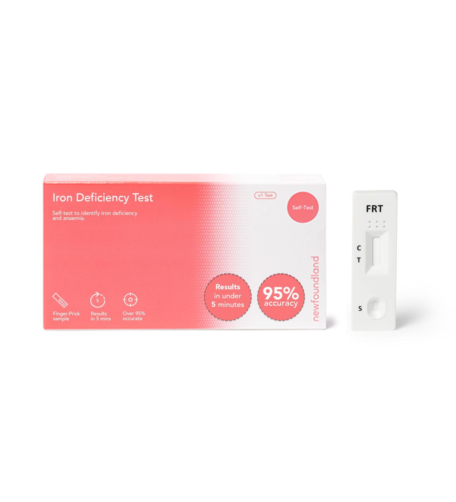 Newfoundland Iron Levels Test Kit - 99% Accurate Home Test for Anaemia Detection & Iron Deficiency - Hemoglobin & Red Blood Cell Testing - CE & MHRA Certified - Buy Online on SooperMarket.com