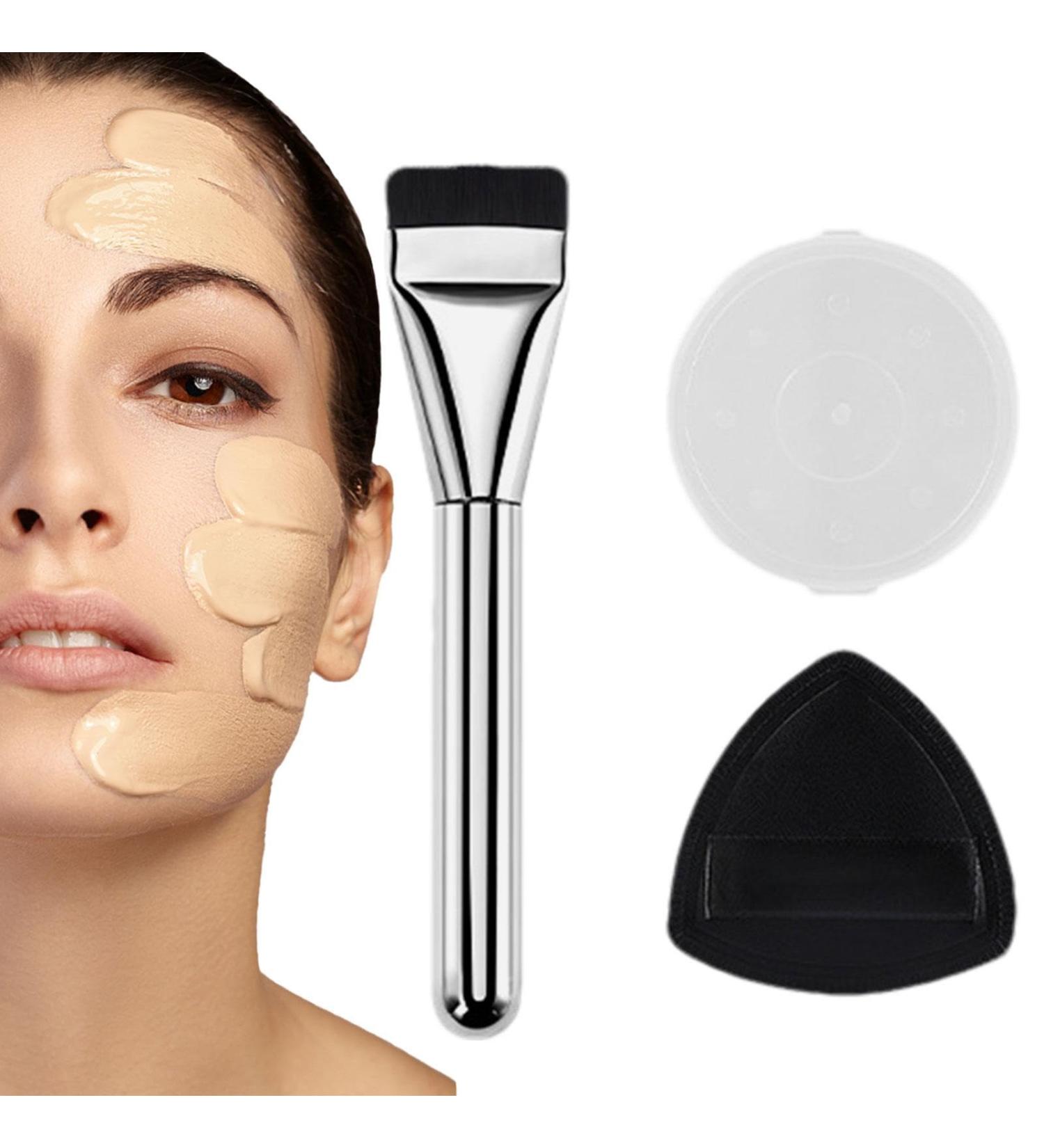 puzzlegame Flat Blush Concealer Brush - Ultra Thin Flat Head Strong Fluidity Foundation Brush Cream Concealer Sponges Puff and Thin Brushes for Women Makeup Gathering  - Buy Online on SooperMarket.com