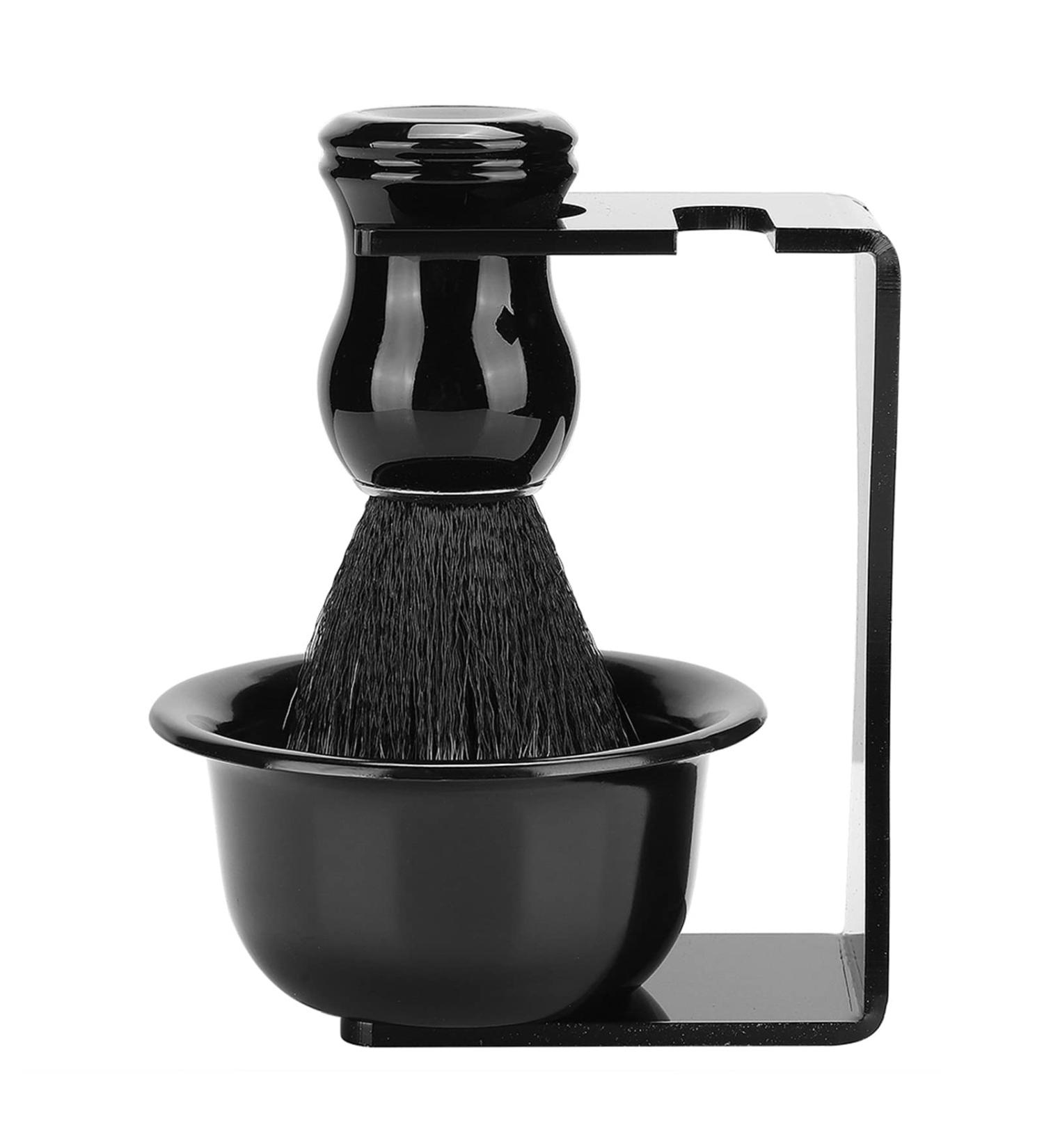 Ultimate Beard Shaving Brush Bowl Holder Set | 3-Piece Men's Beard Cleaning Tool - Stable & Easy to Handle | International Shipping Available - Buy Online on SooperMarket.com