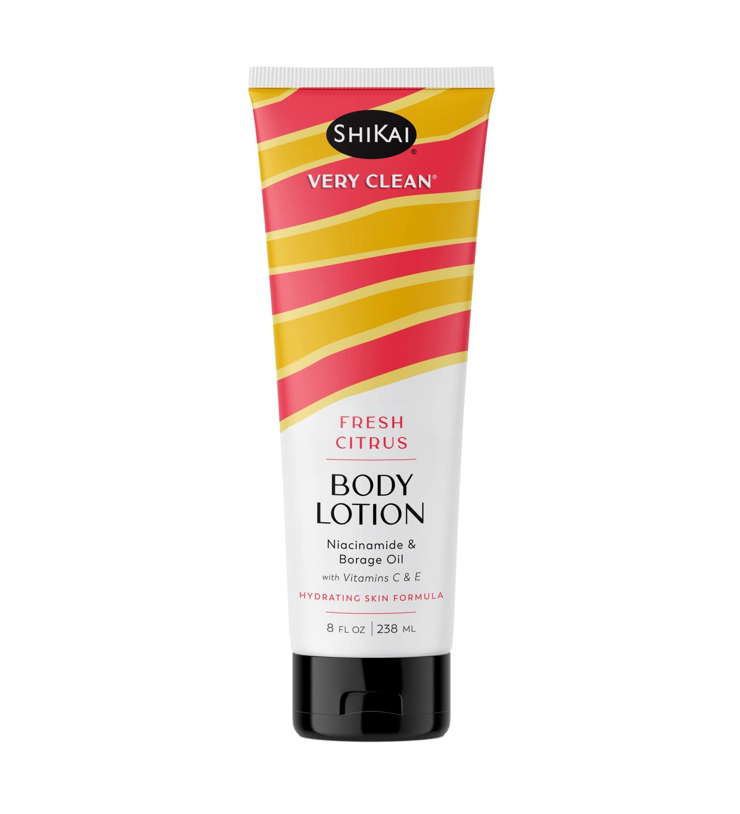 ShiKai Very Clean Body Lotion - Hydrating Moisturizer for Dry Skin | Fresh Citrus Niacinamide Borage Oil Vitamin C & E | 8 oz - International Shipping Available - Buy Online on SooperMarket.com